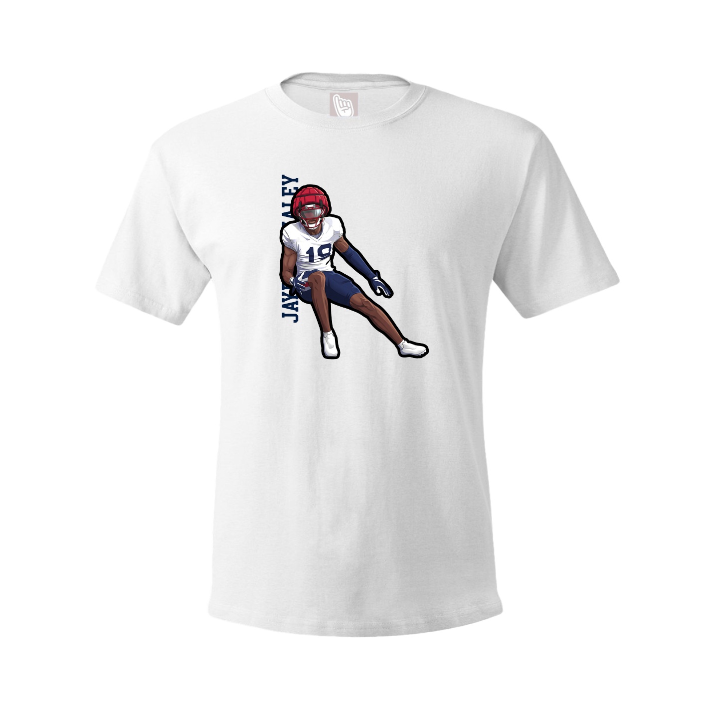 Youth Tee — Name Vertical in White