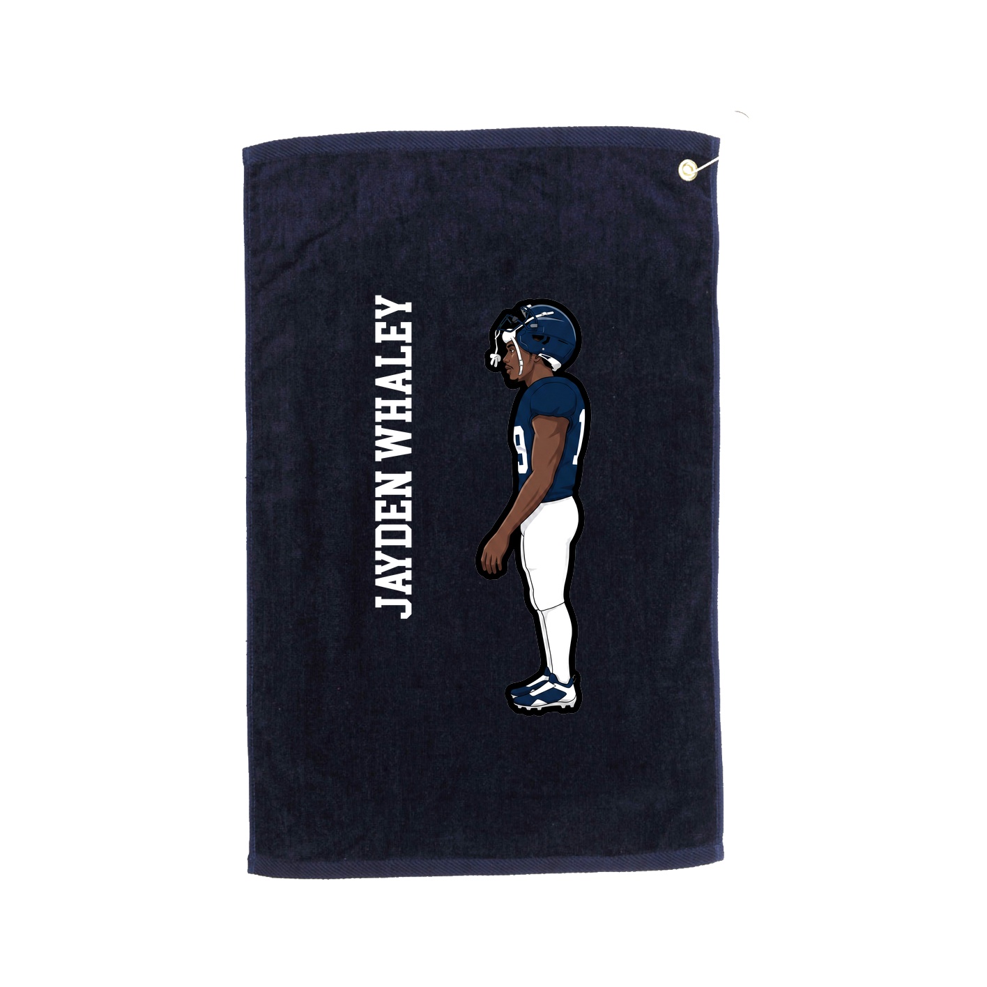 Golf Towel — Name Vertical in Navy
