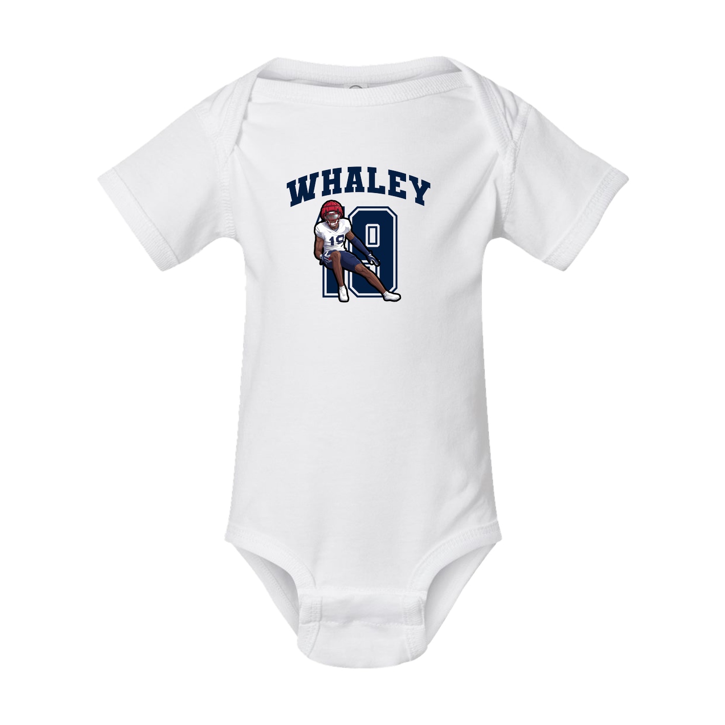 Baby Onesie — Number in White