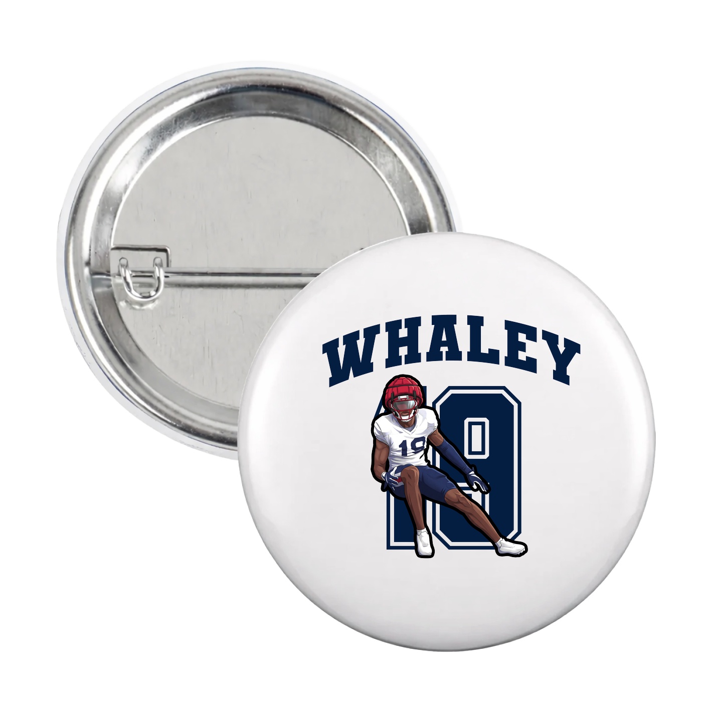 Game Day Button — Number in White