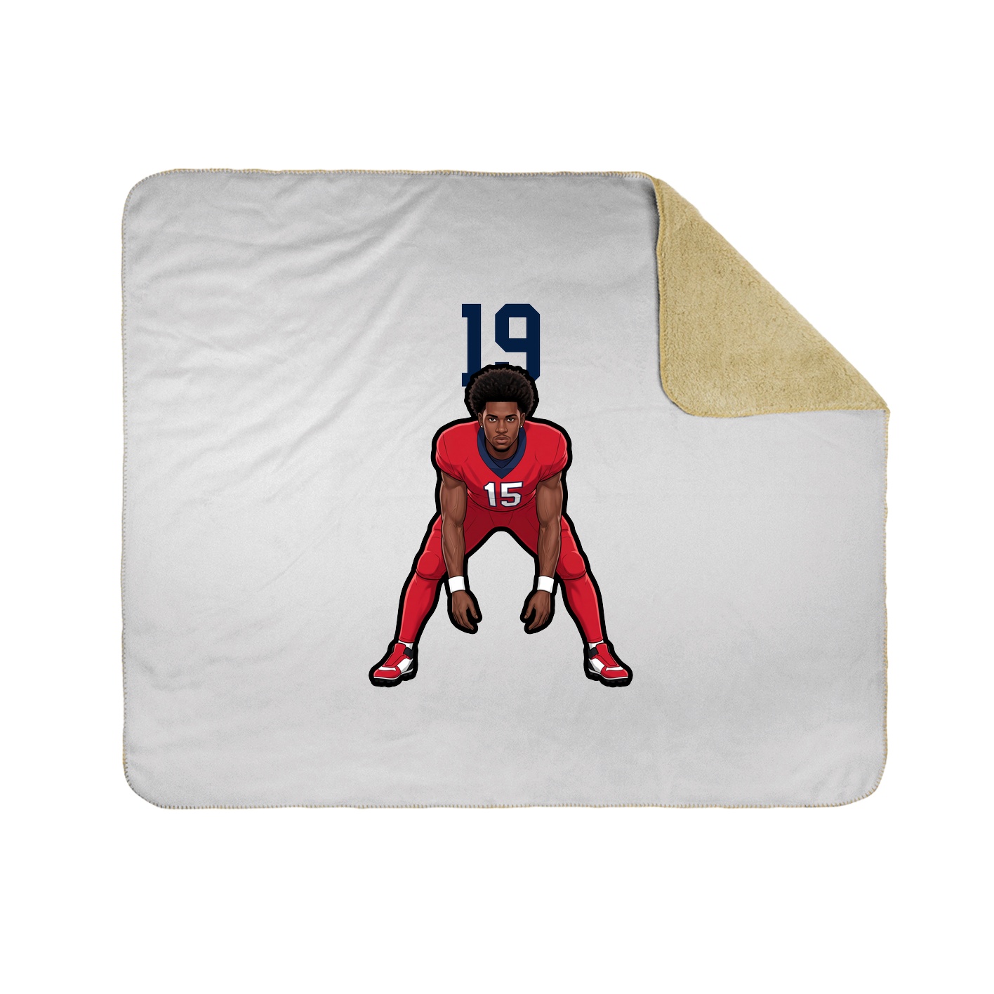 Throw Blanket — Number Top in White
