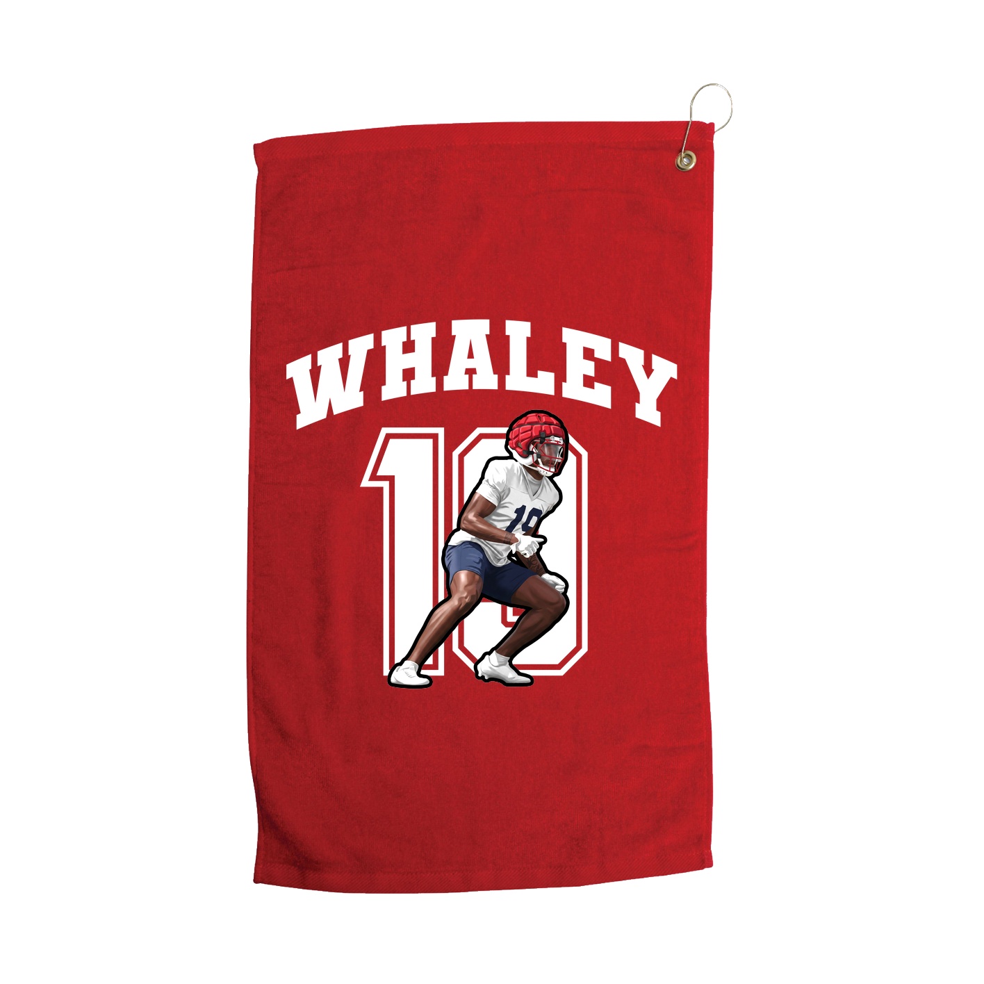 Golf Towel — Number in Red