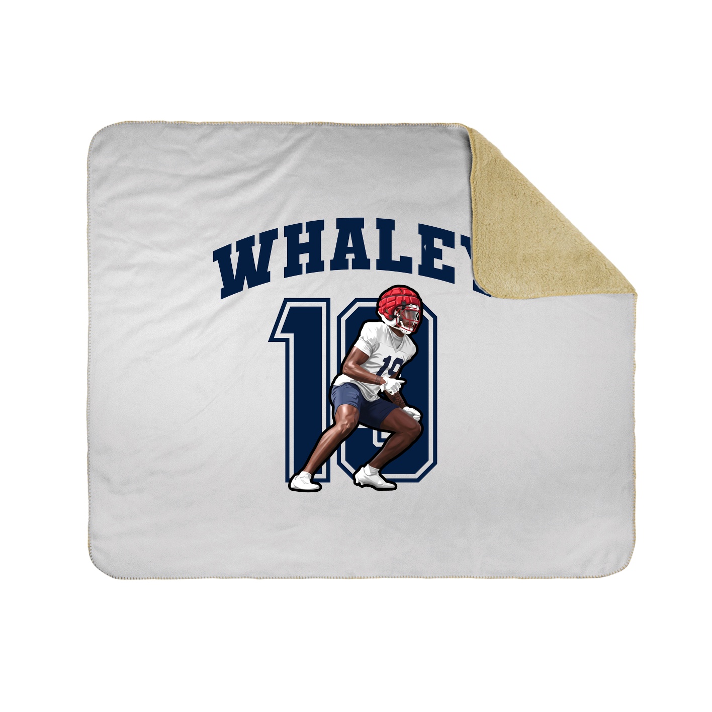 Throw Blanket — Number in White