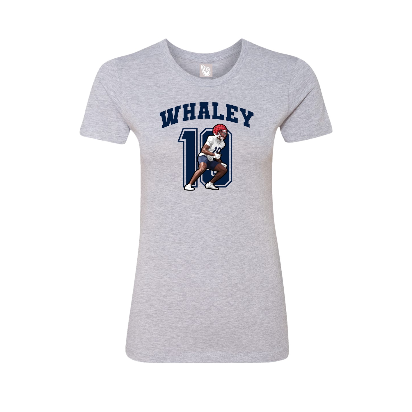 Fitted Women's Tee — Number in Grey