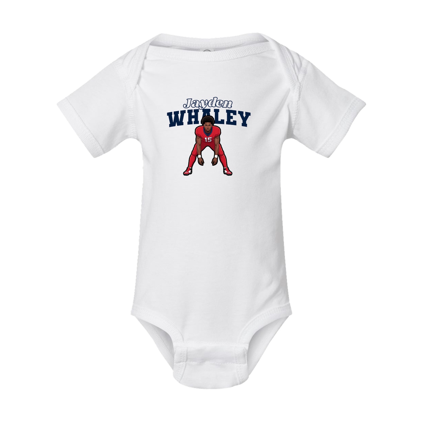 Baby Onesie — Name Arch in White