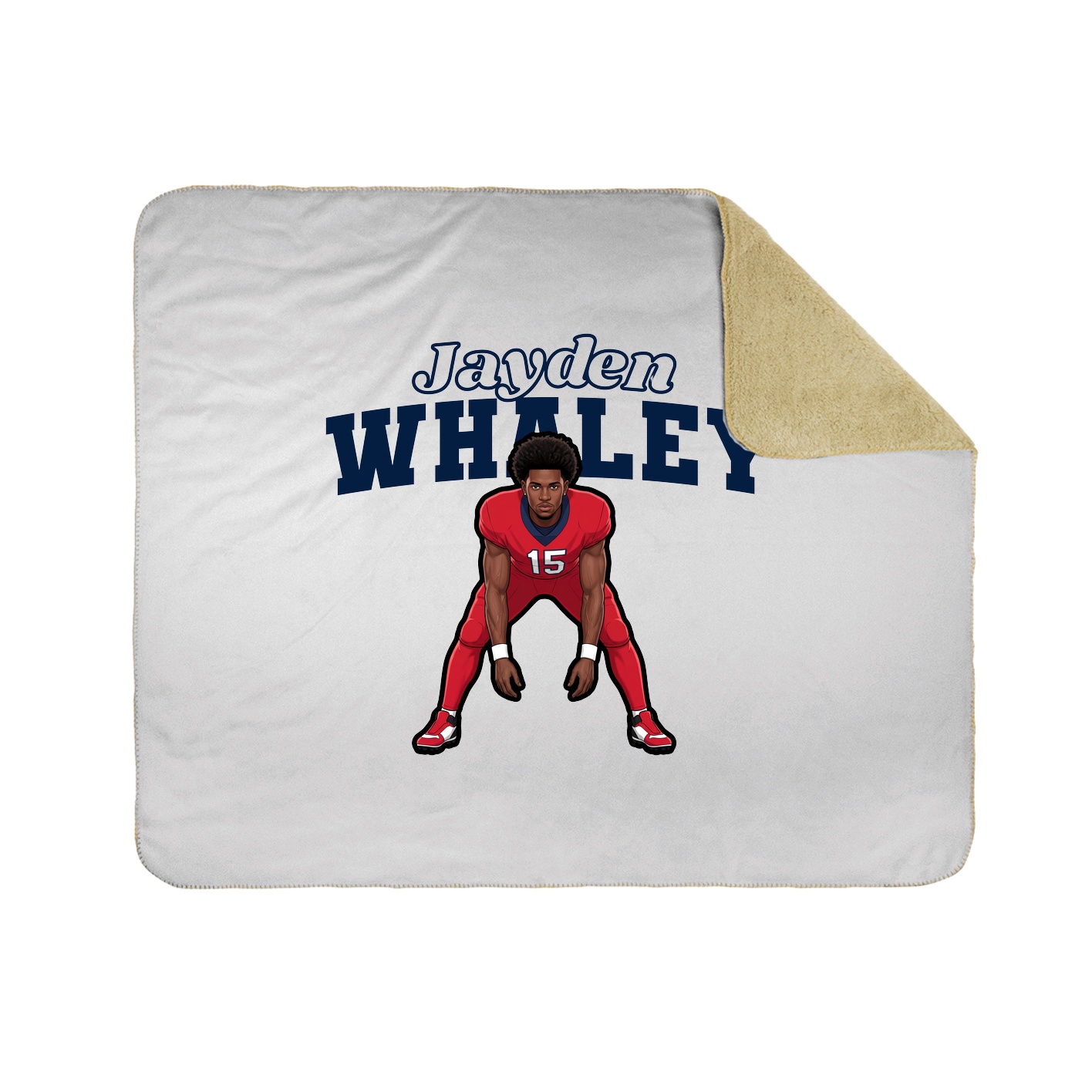 Throw Blanket — Name Arch in White