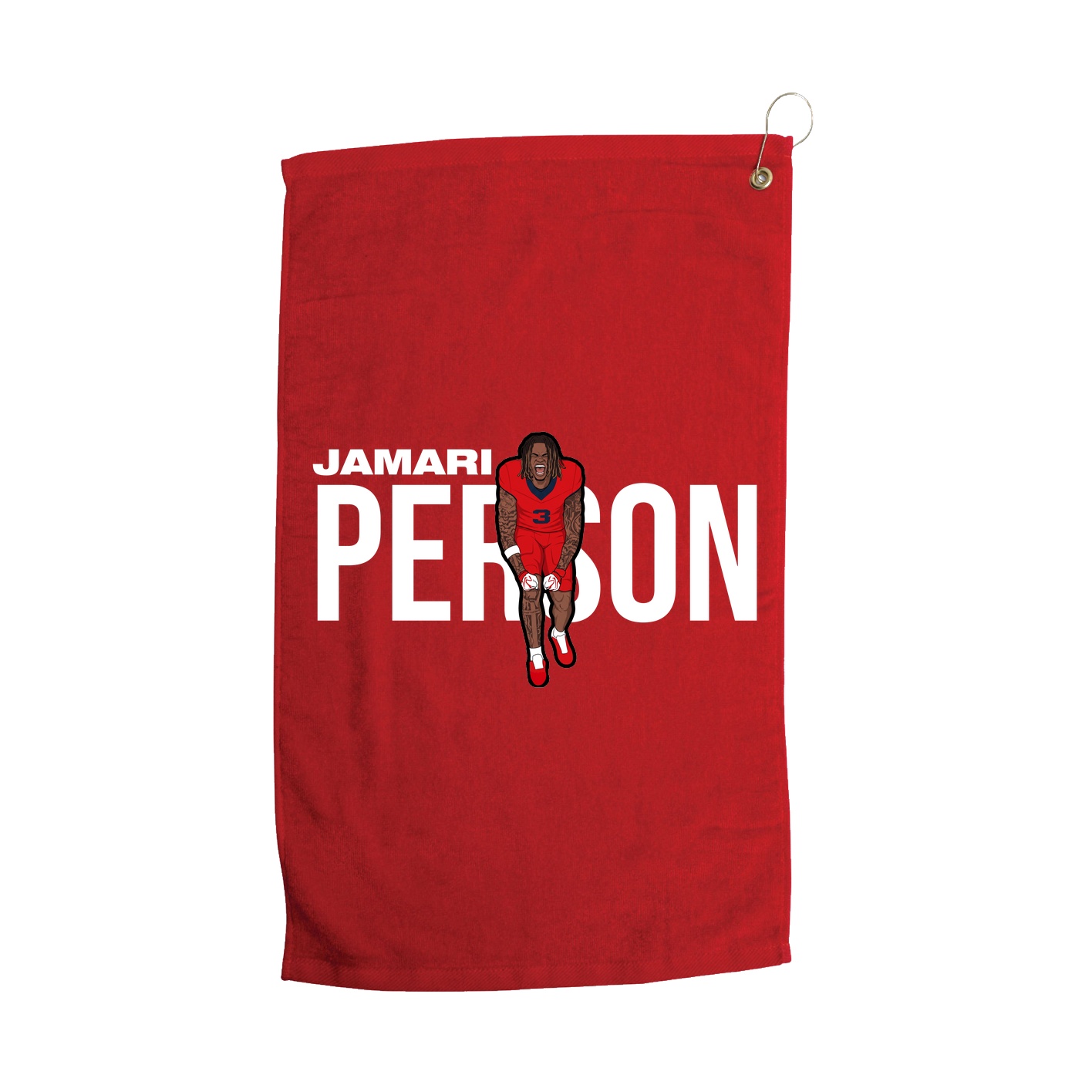 Golf Towel — Player Name in Red