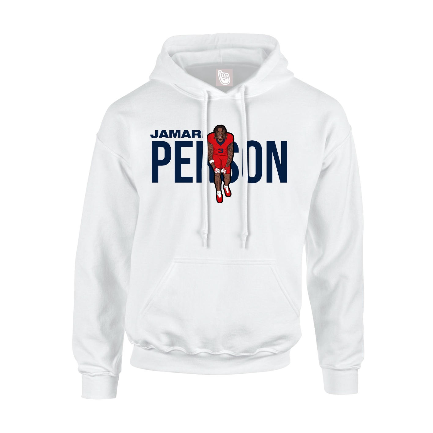 Youth Hoodie — Player Name in White