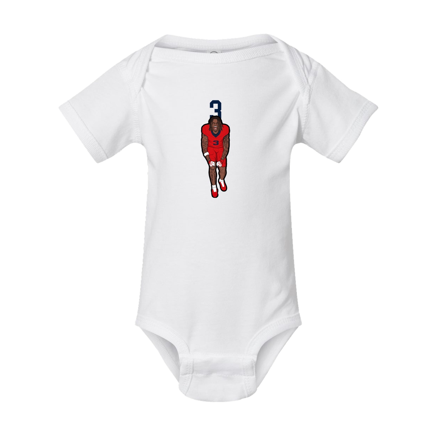 Baby Onesie — Number Top in White