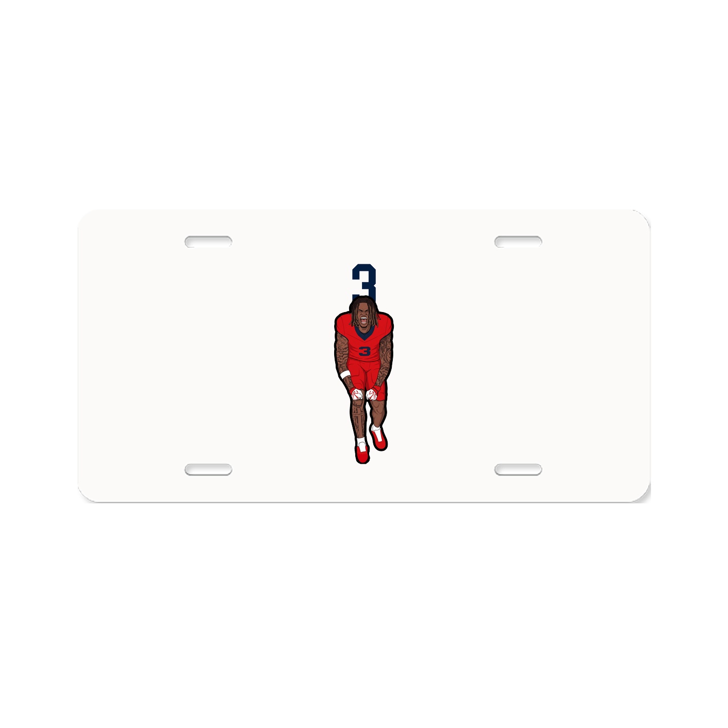 License Plate — Number Top in Classic