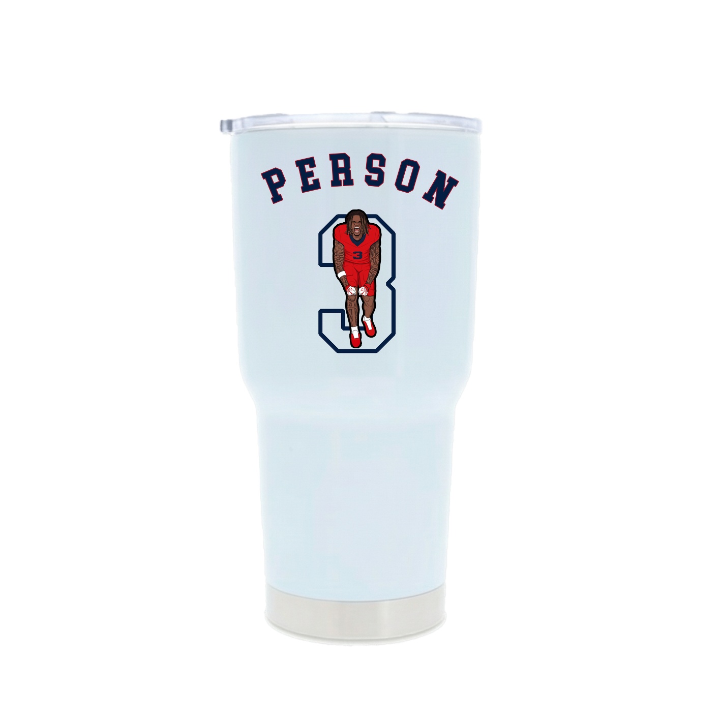 30oz Stainless Steel Tumbler — Shirsey Arch in White