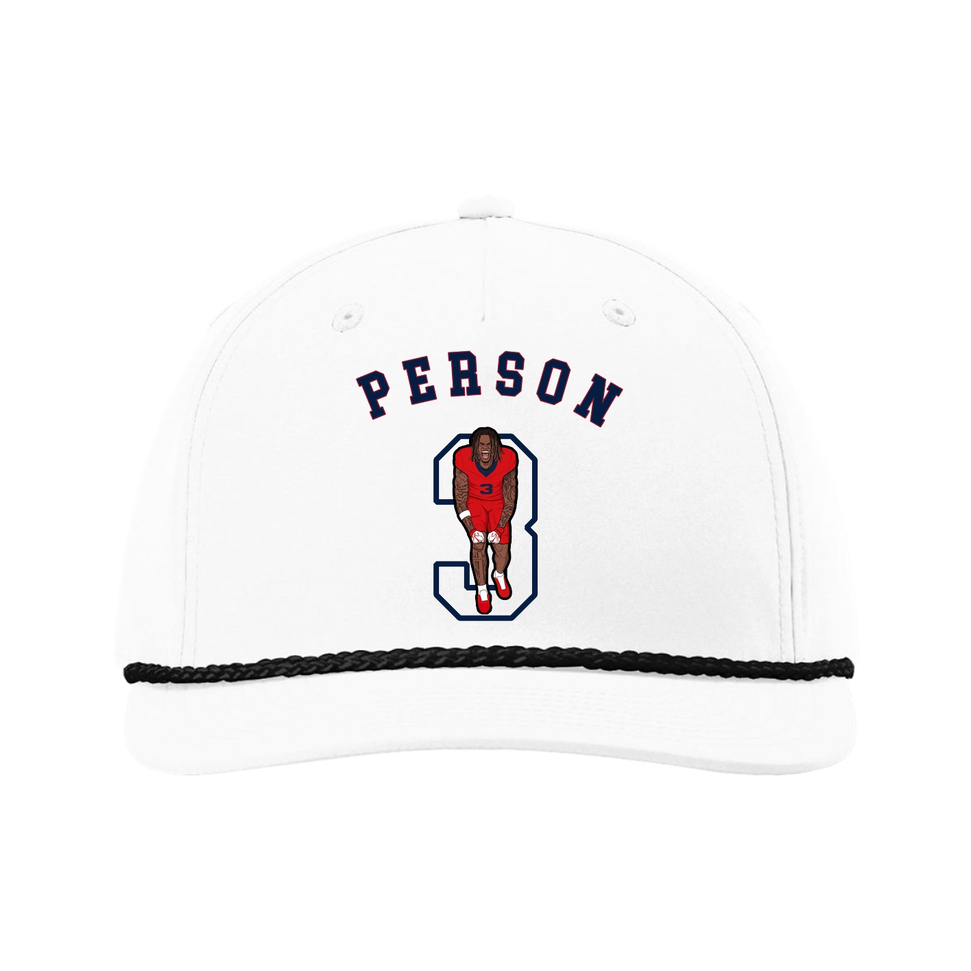 Five-Panel Classic Rope Cap — Shirsey Arch in White
