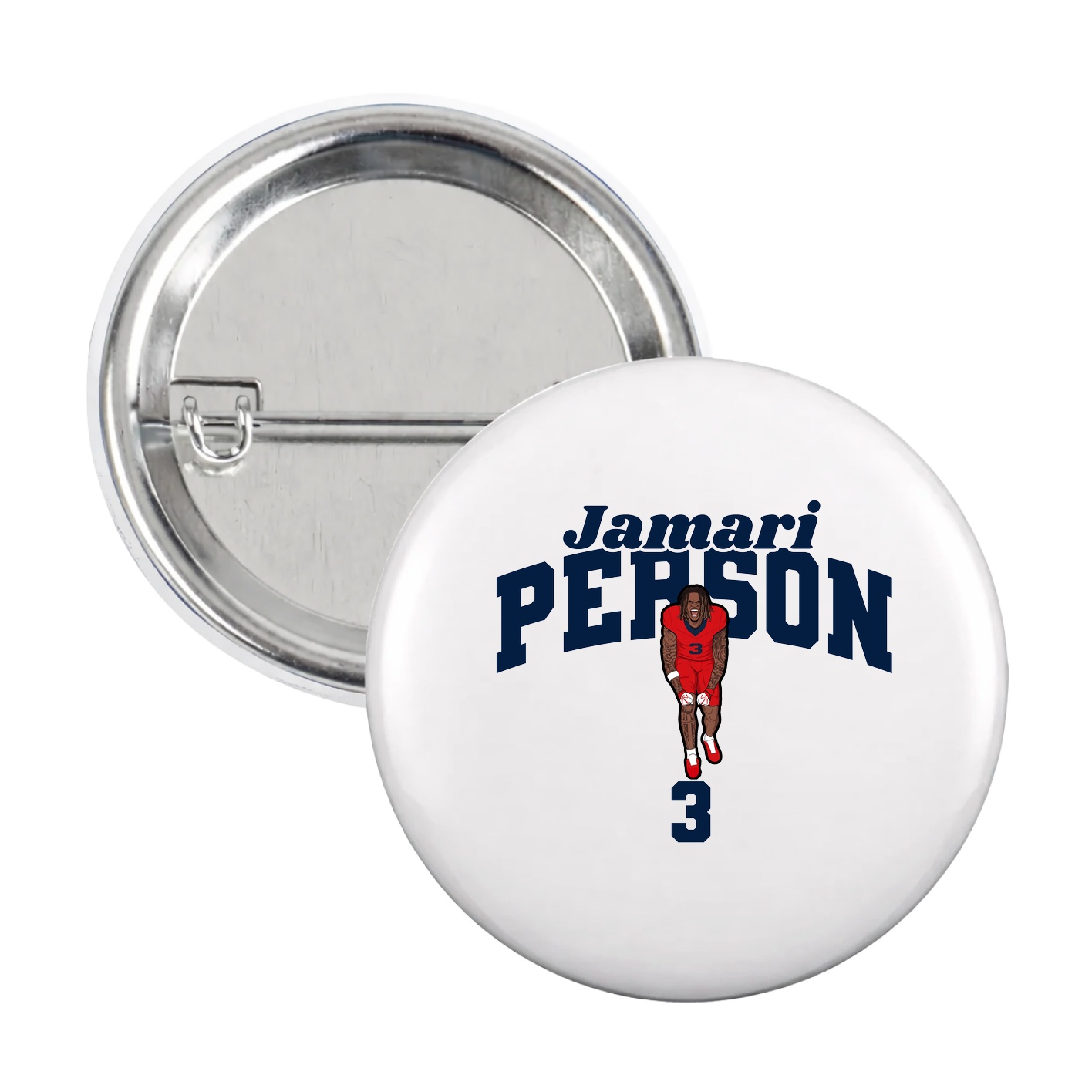 Game Day Button — Signature Arch in White