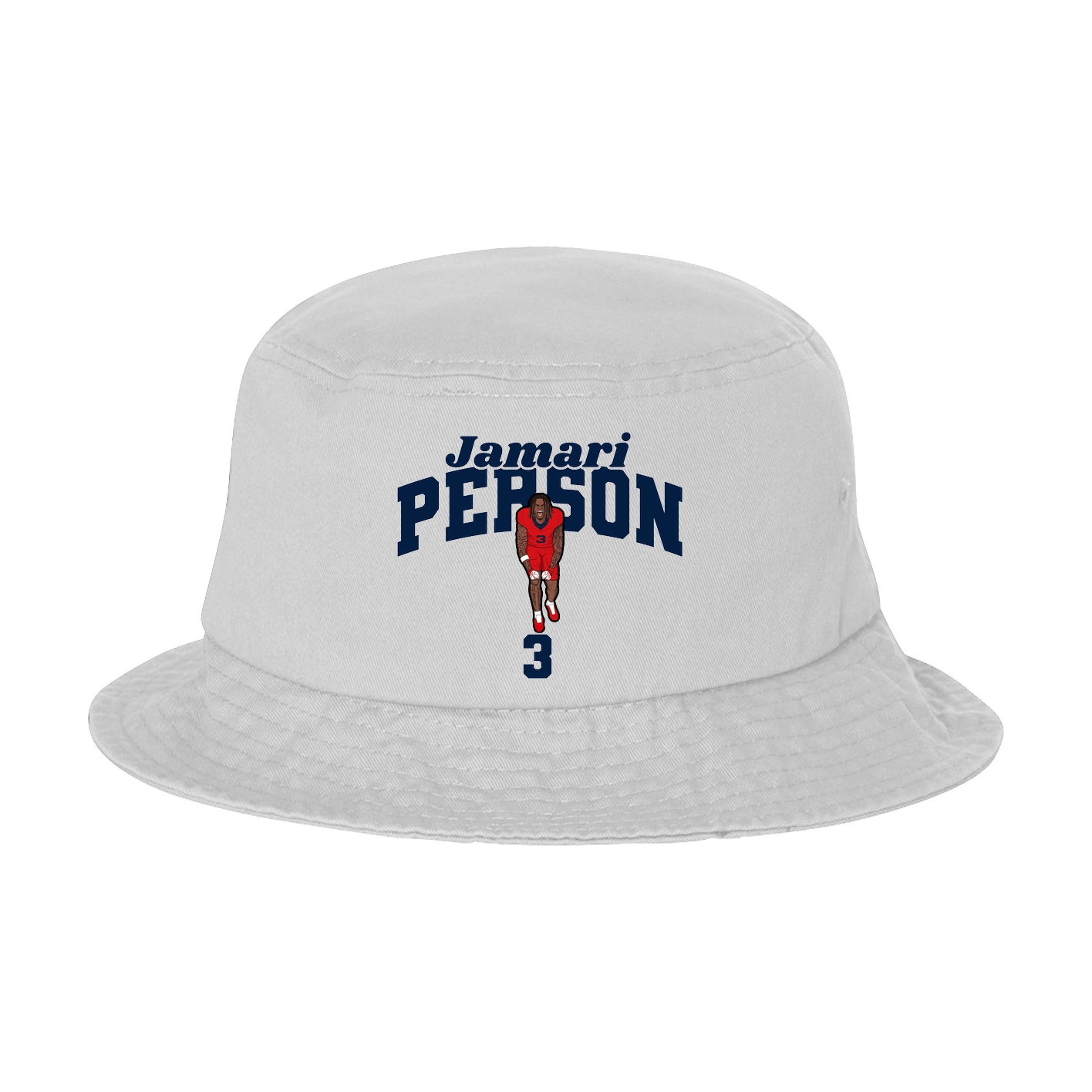 Bucket Cap — Signature Arch in White