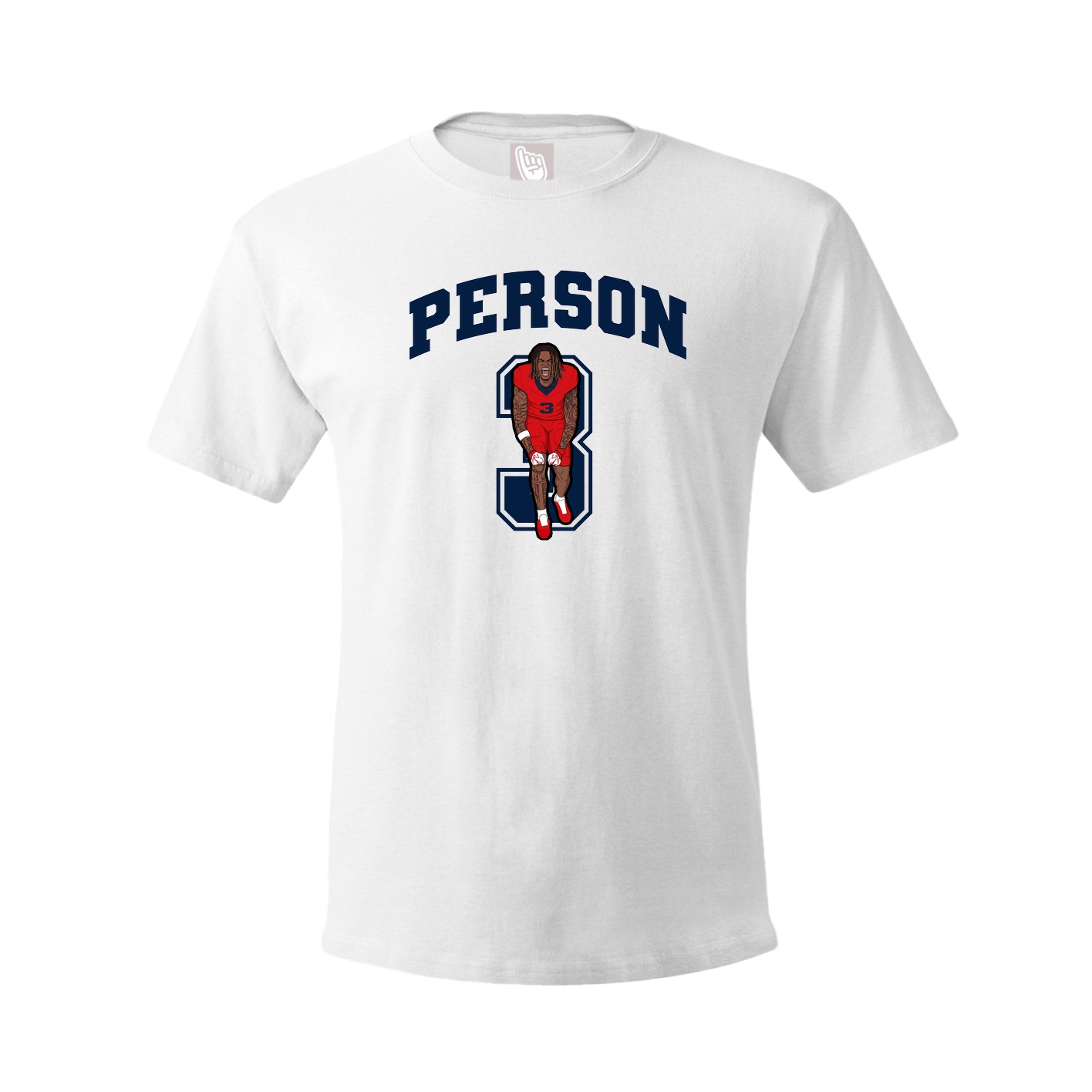 Youth Tee — Number in White