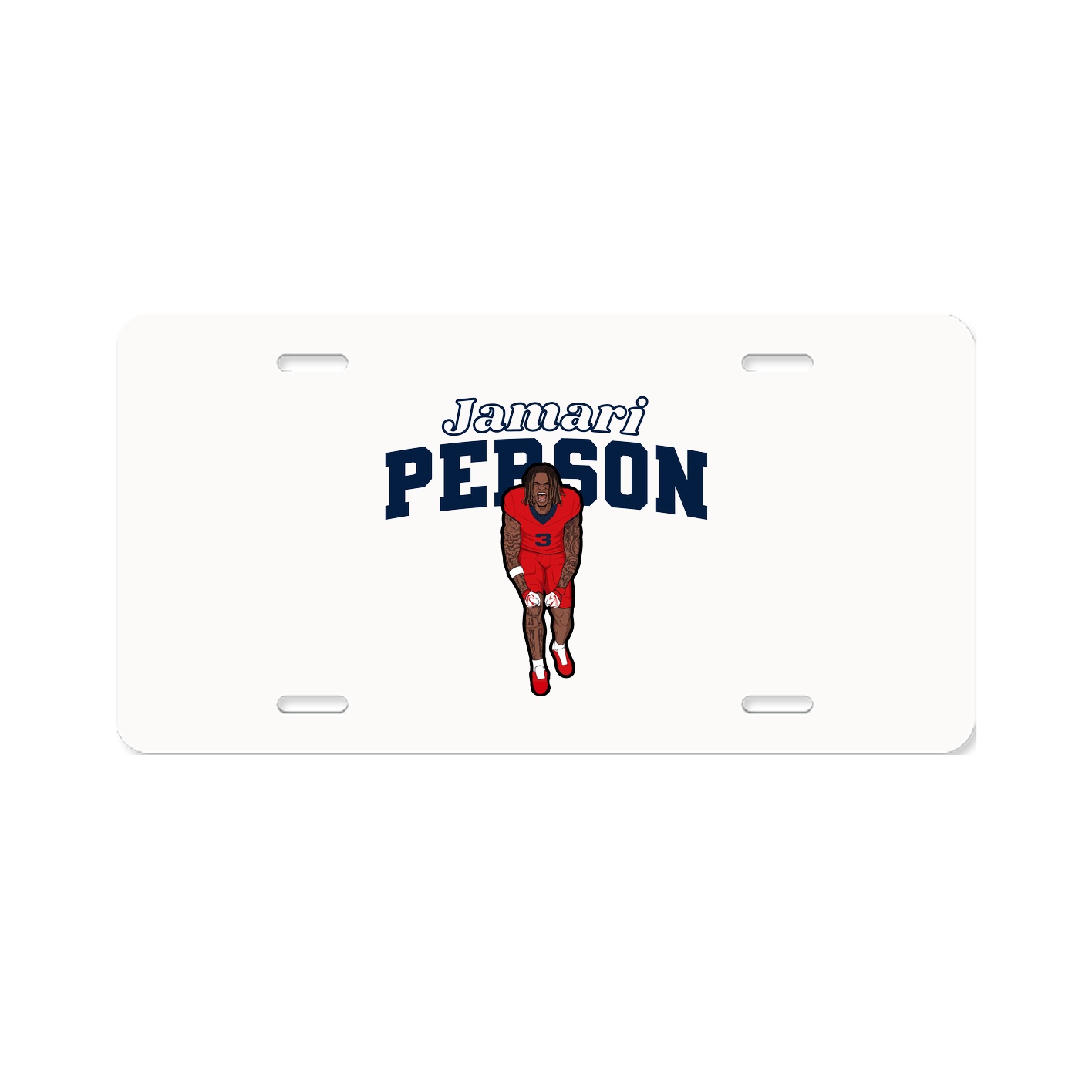 License Plate — Name Arch in Classic
