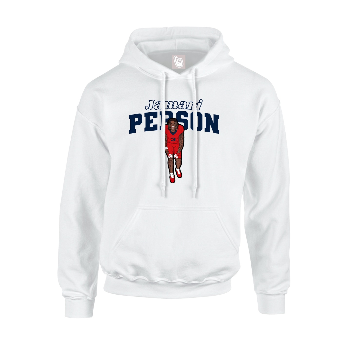 Hoodie — Name Arch in White