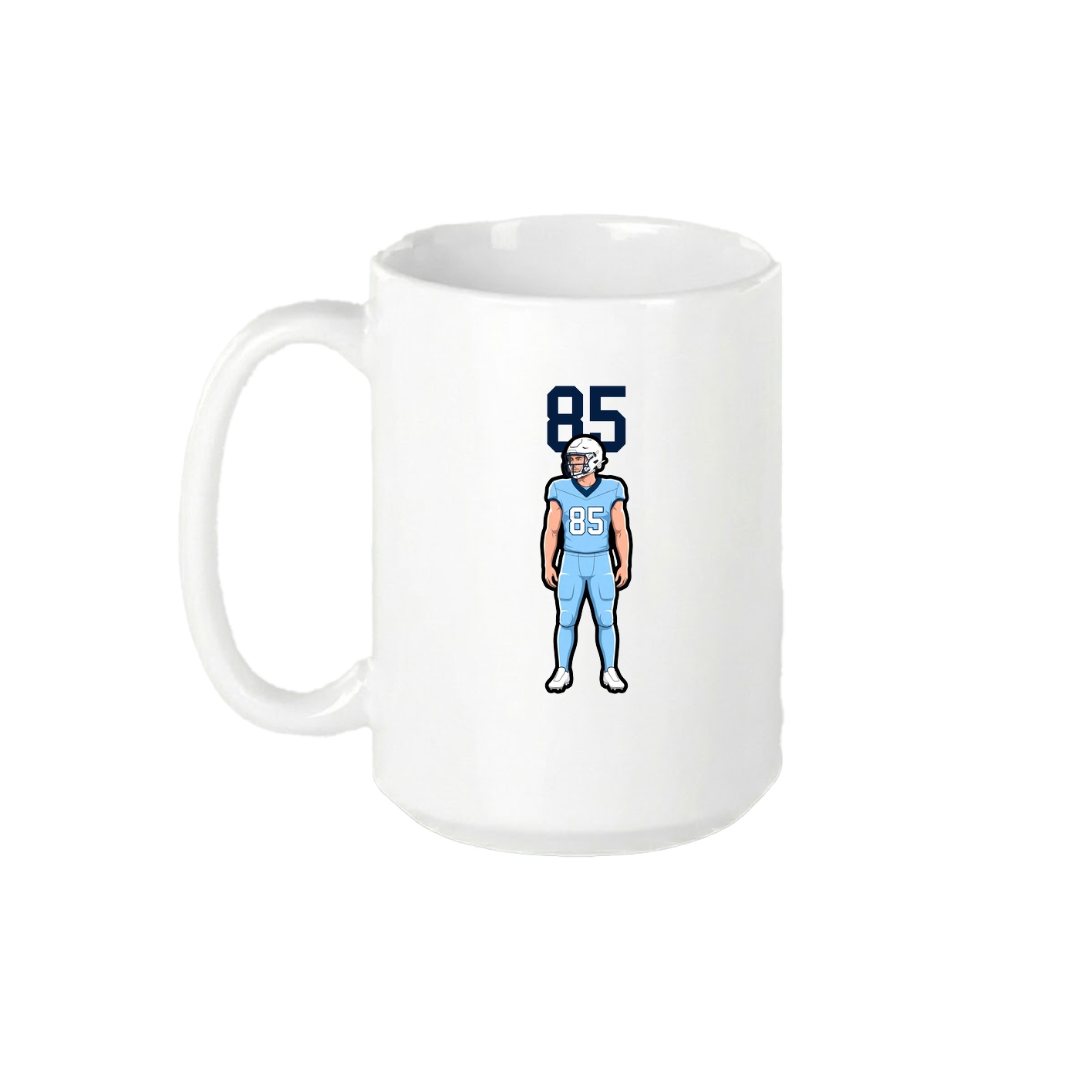 15oz Coffee Mug — Number Top in White