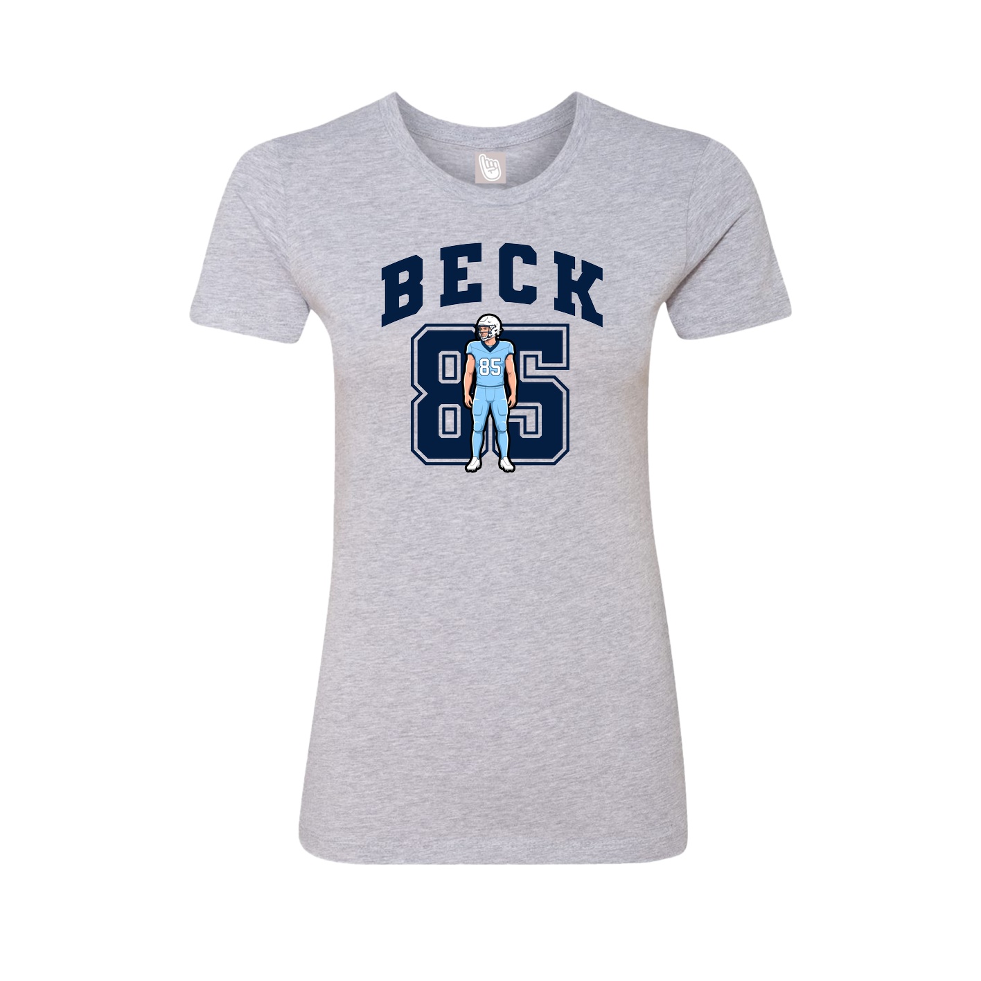 Fitted Women's Tee — Number in Grey