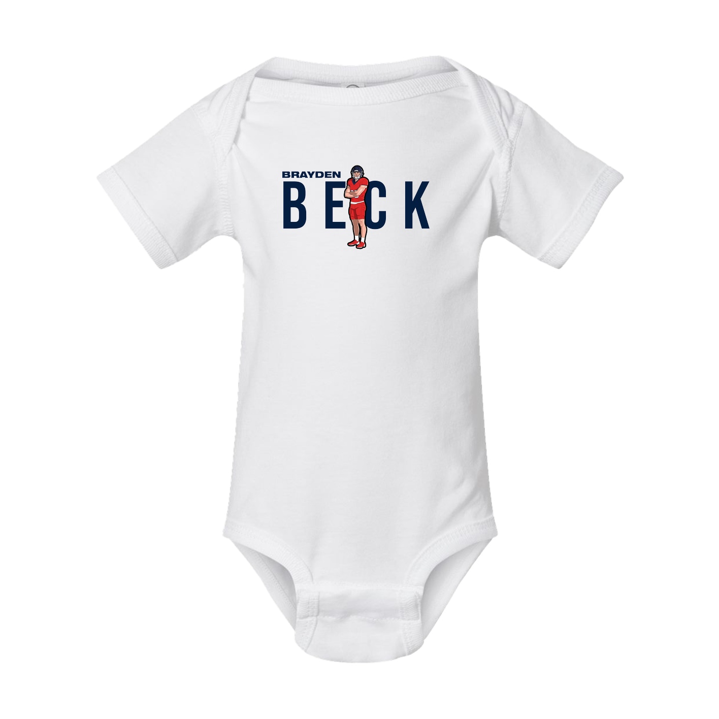 Baby Onesie — Player Name in White