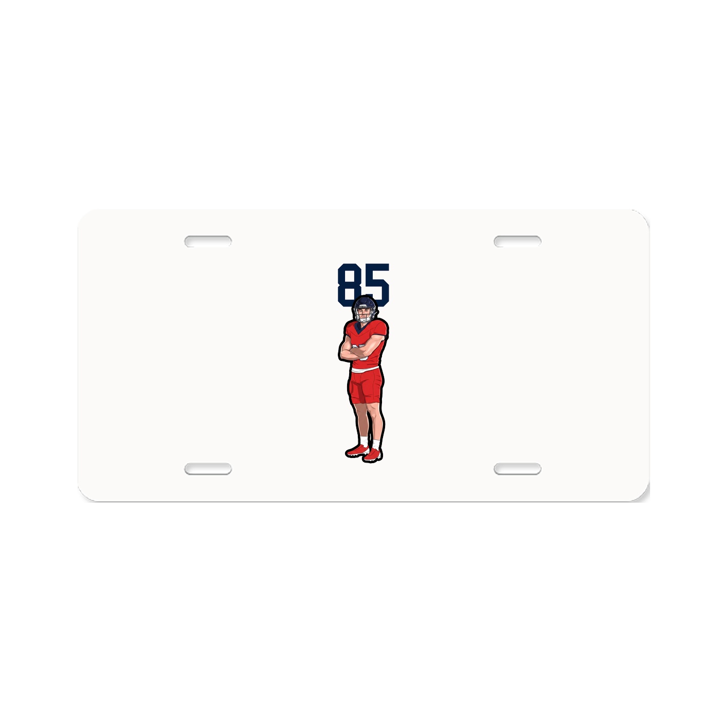 License Plate — Number Top in Classic