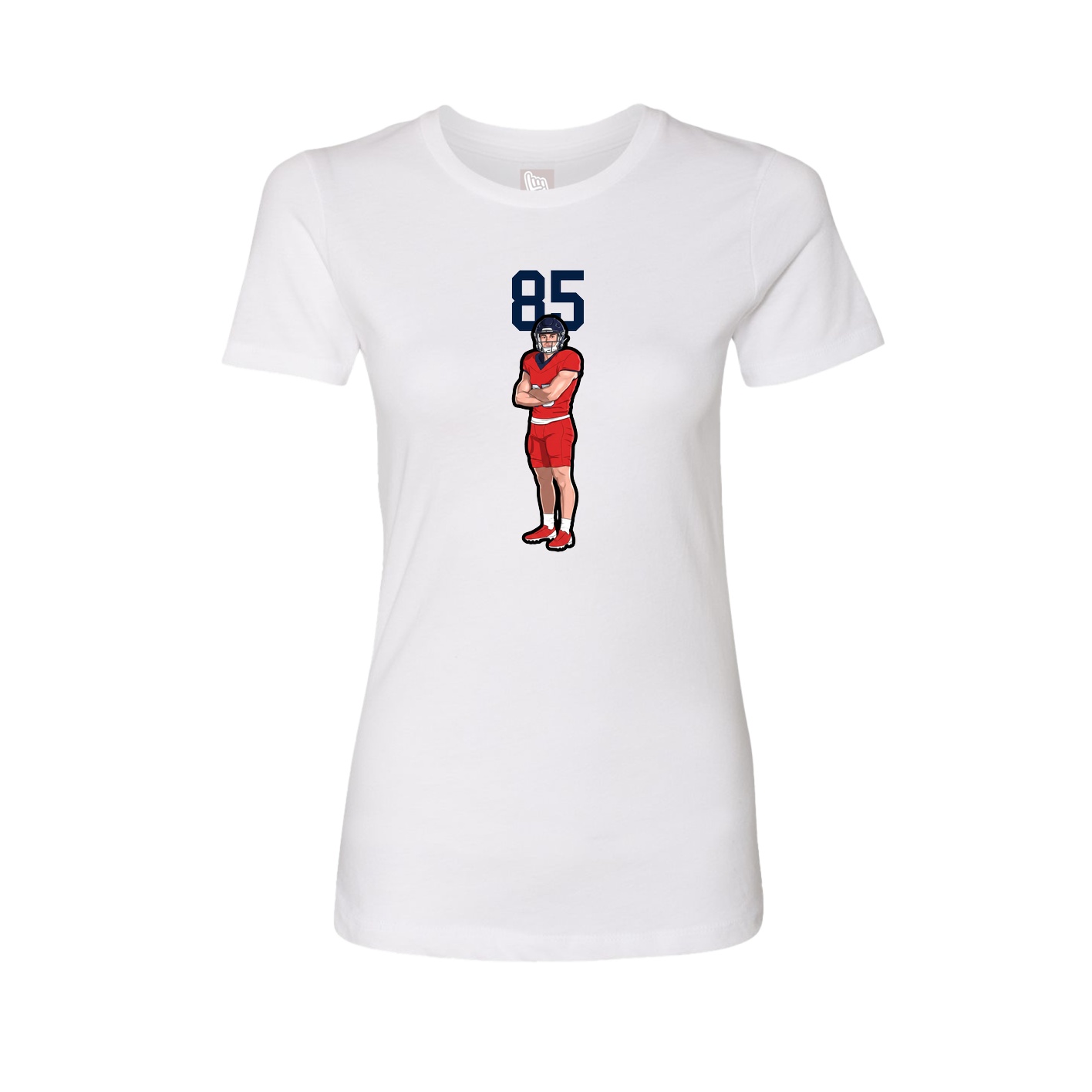 Fitted Women's Tee — Number Top in White
