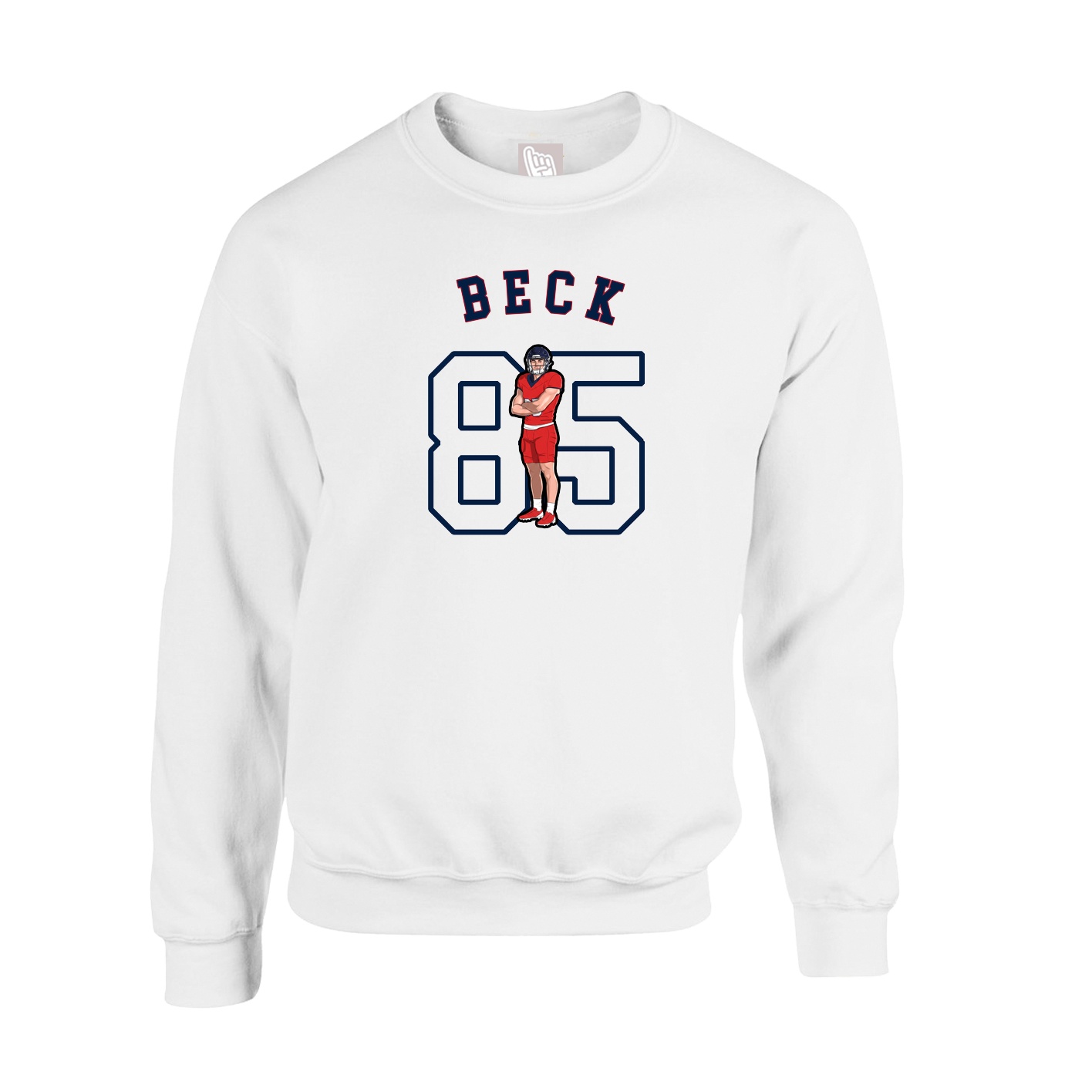 Fleece Crew — Shirsey Arch in White