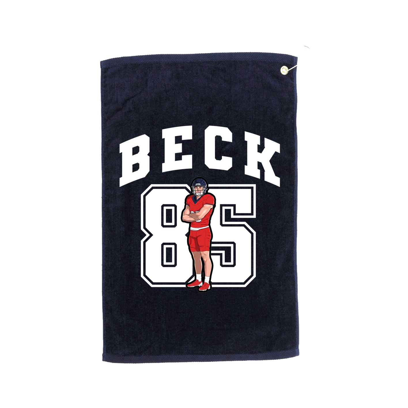 Golf Towel — Number in Navy