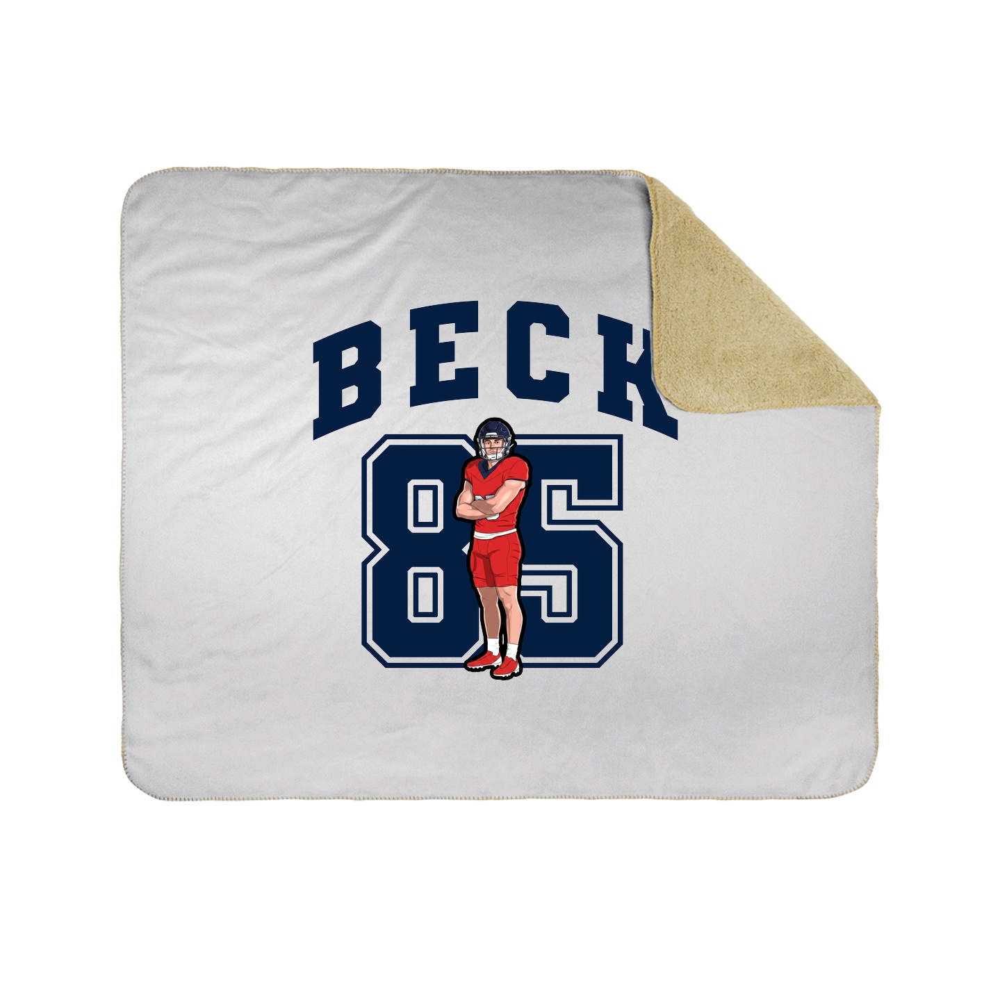 Throw Blanket — Number in White