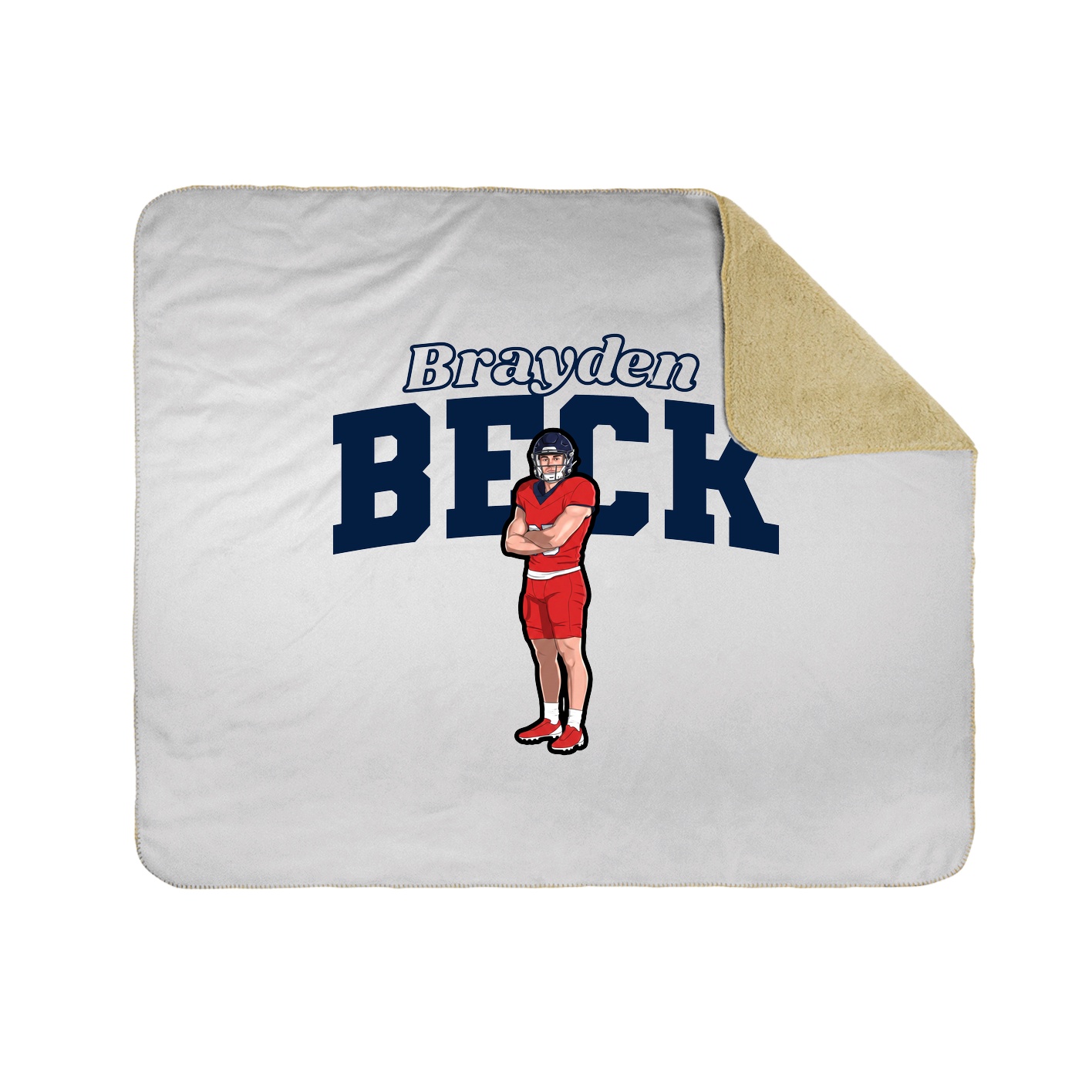 Throw Blanket — Name Arch in White