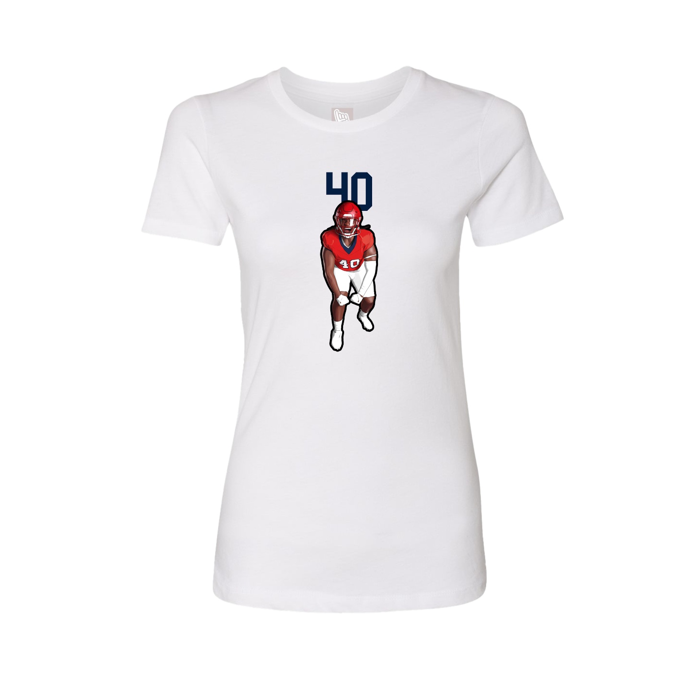 Fitted Women's Tee — Number Top in White