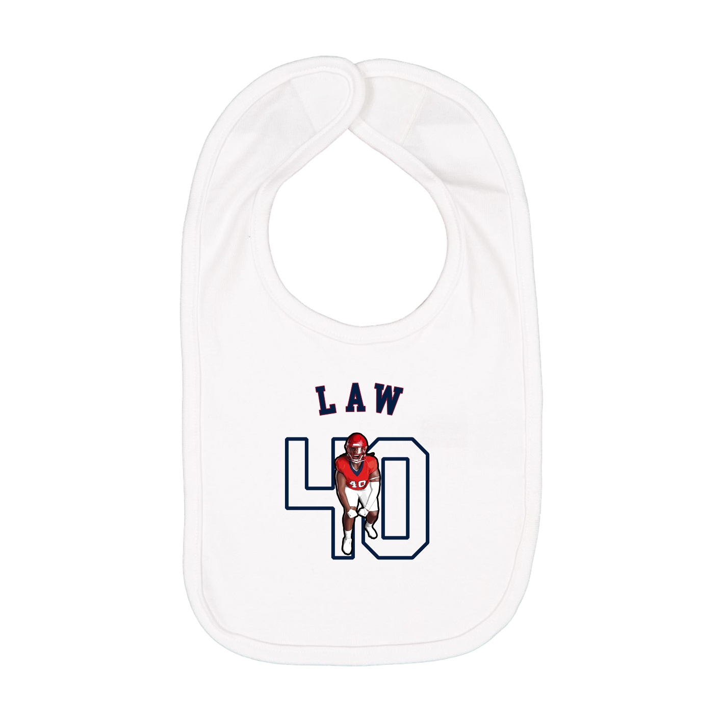 Infant Bib — Shirsey Arch in White