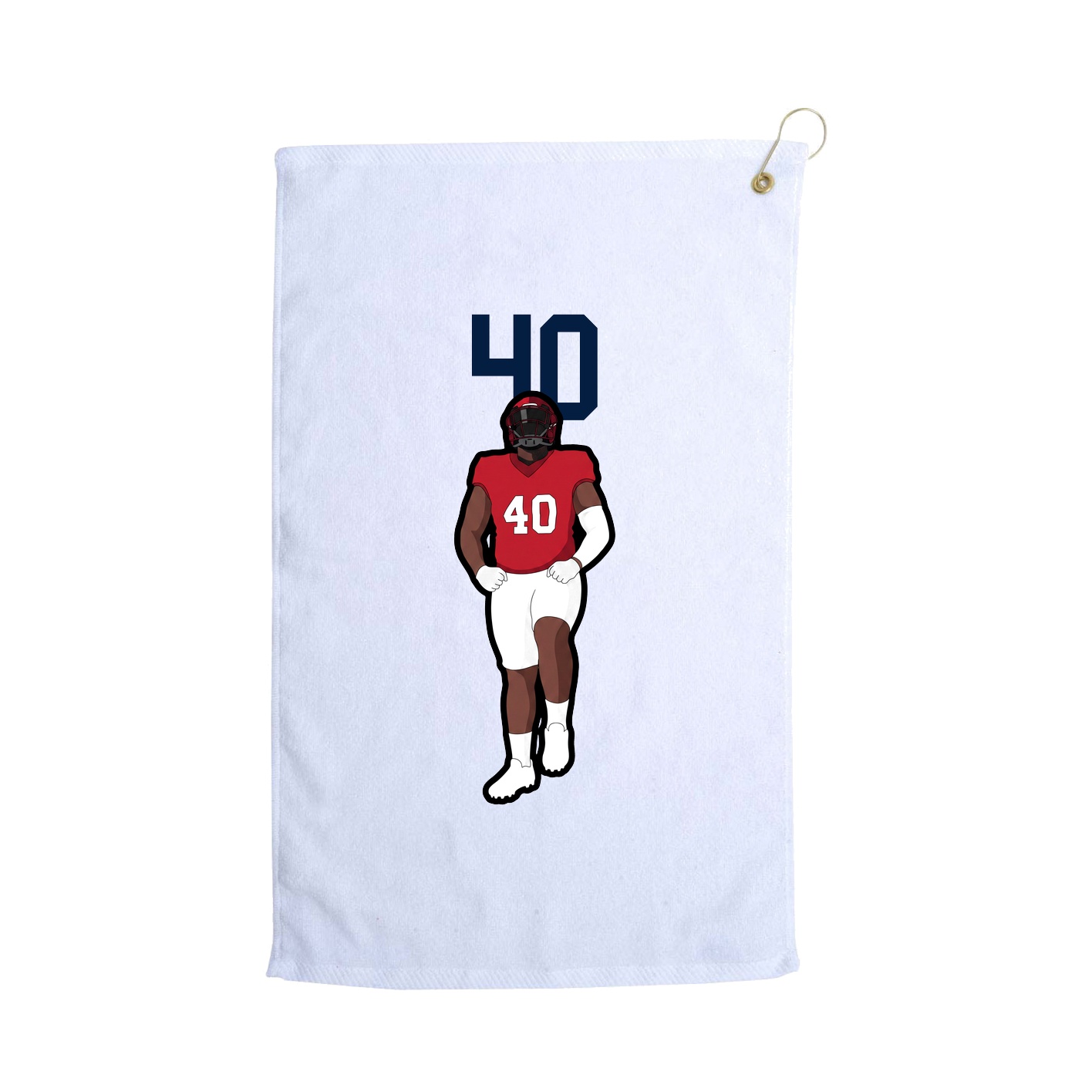 Golf Towel — Number Top in White