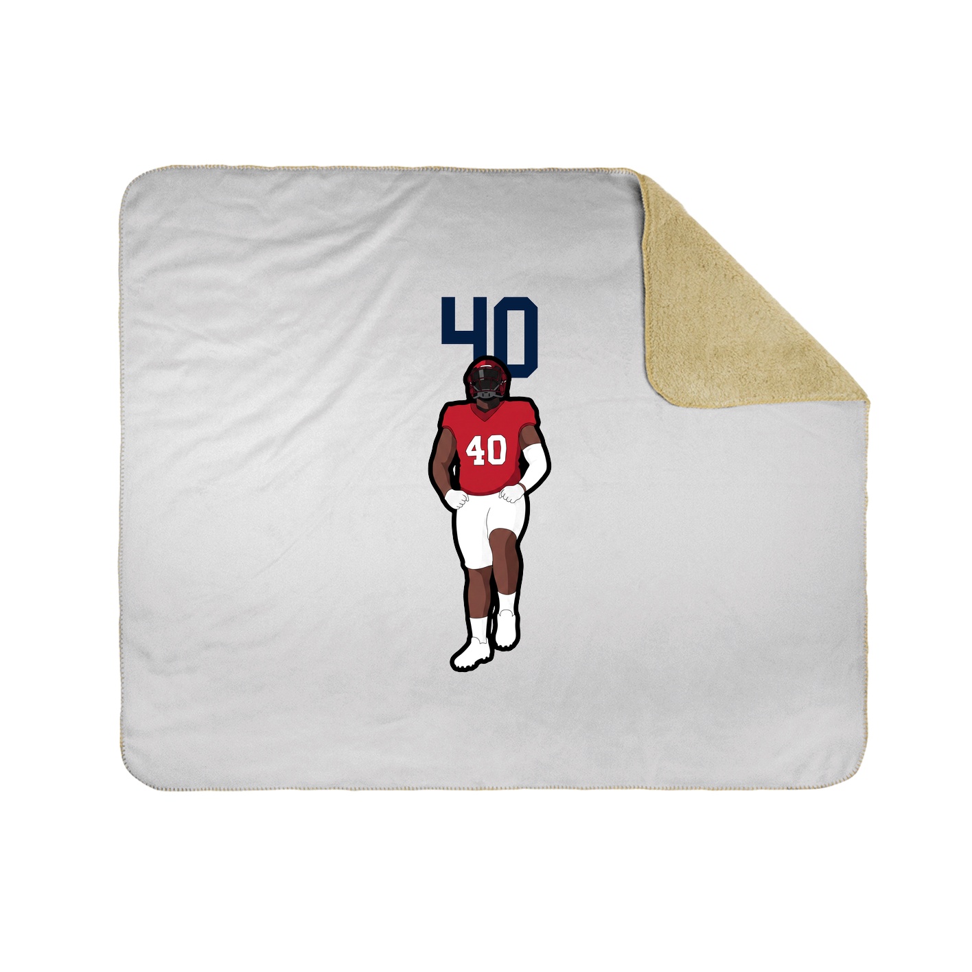 Throw Blanket — Number Top in White