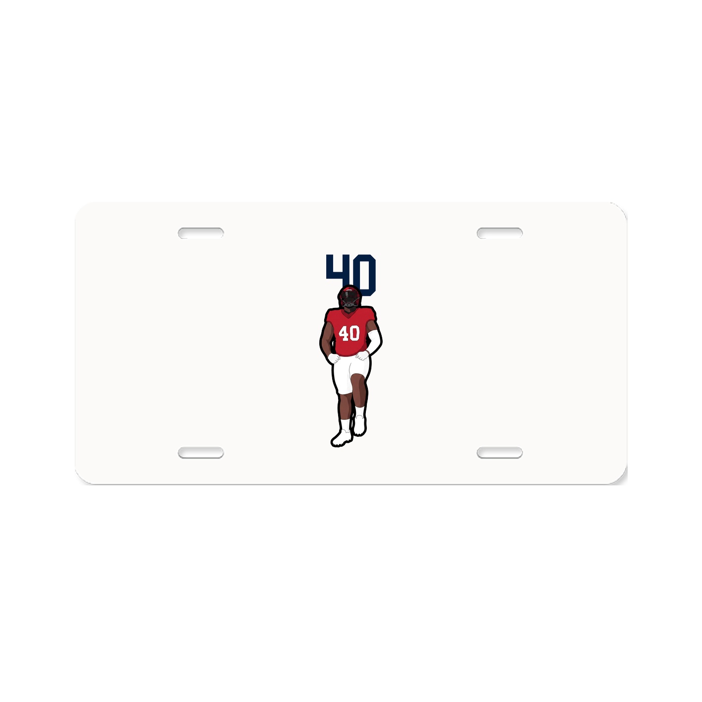 License Plate — Number Top in Classic