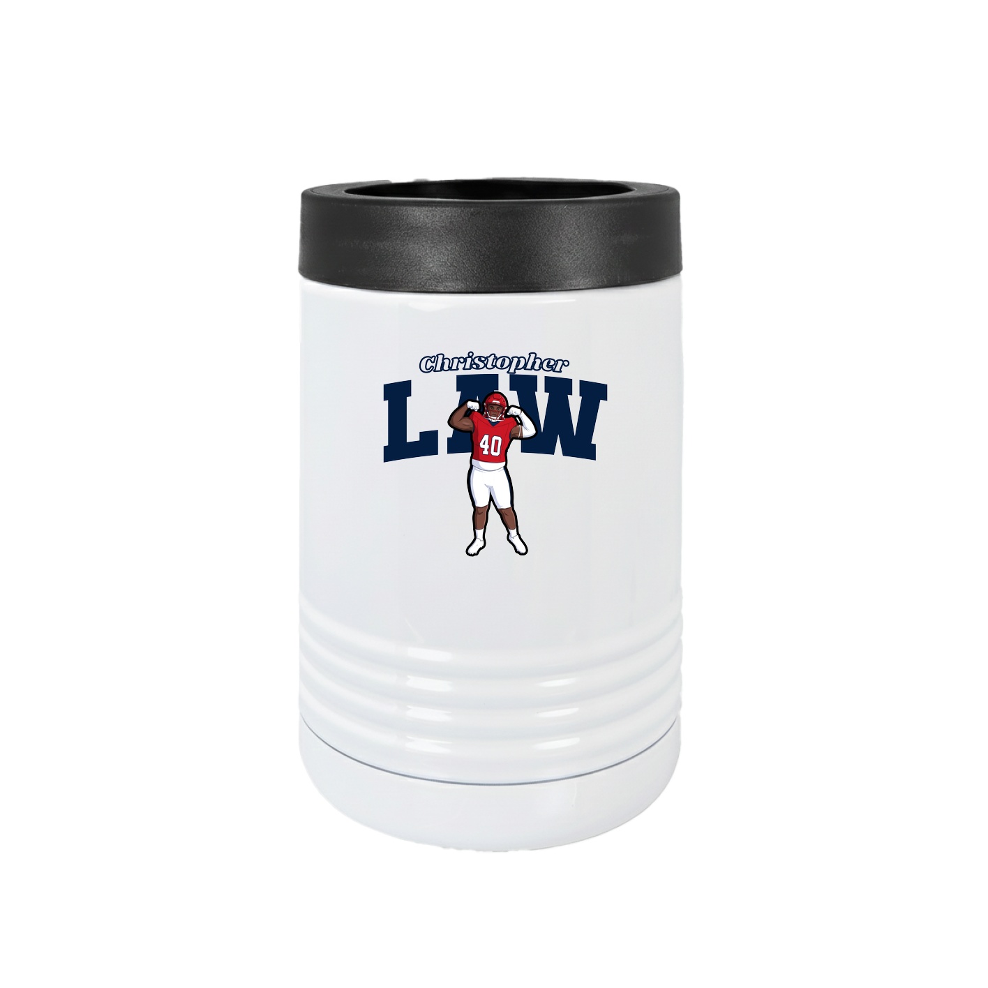 Beverage Holder — Name Arch in White