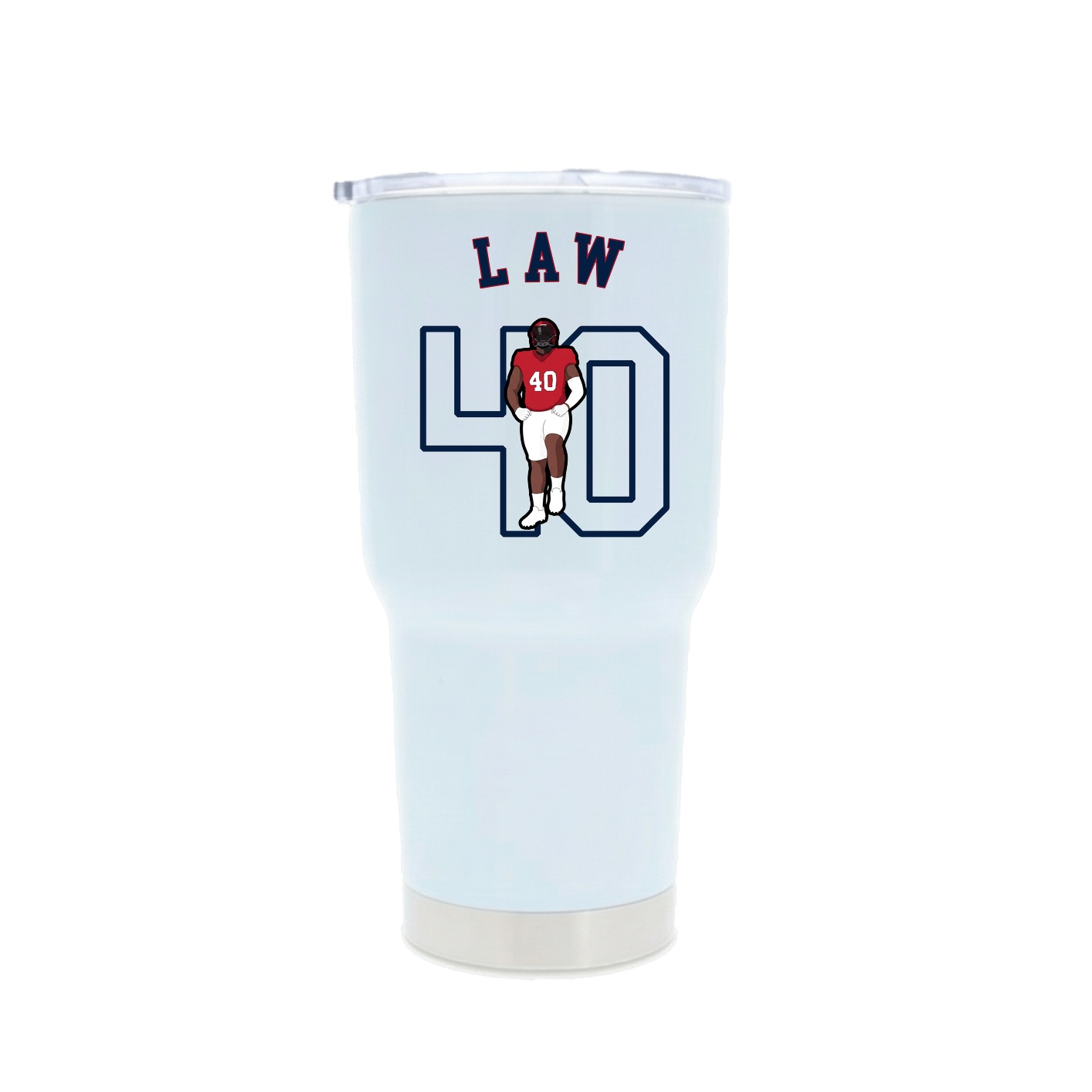 30oz Stainless Steel Tumbler — Shirsey Arch in White