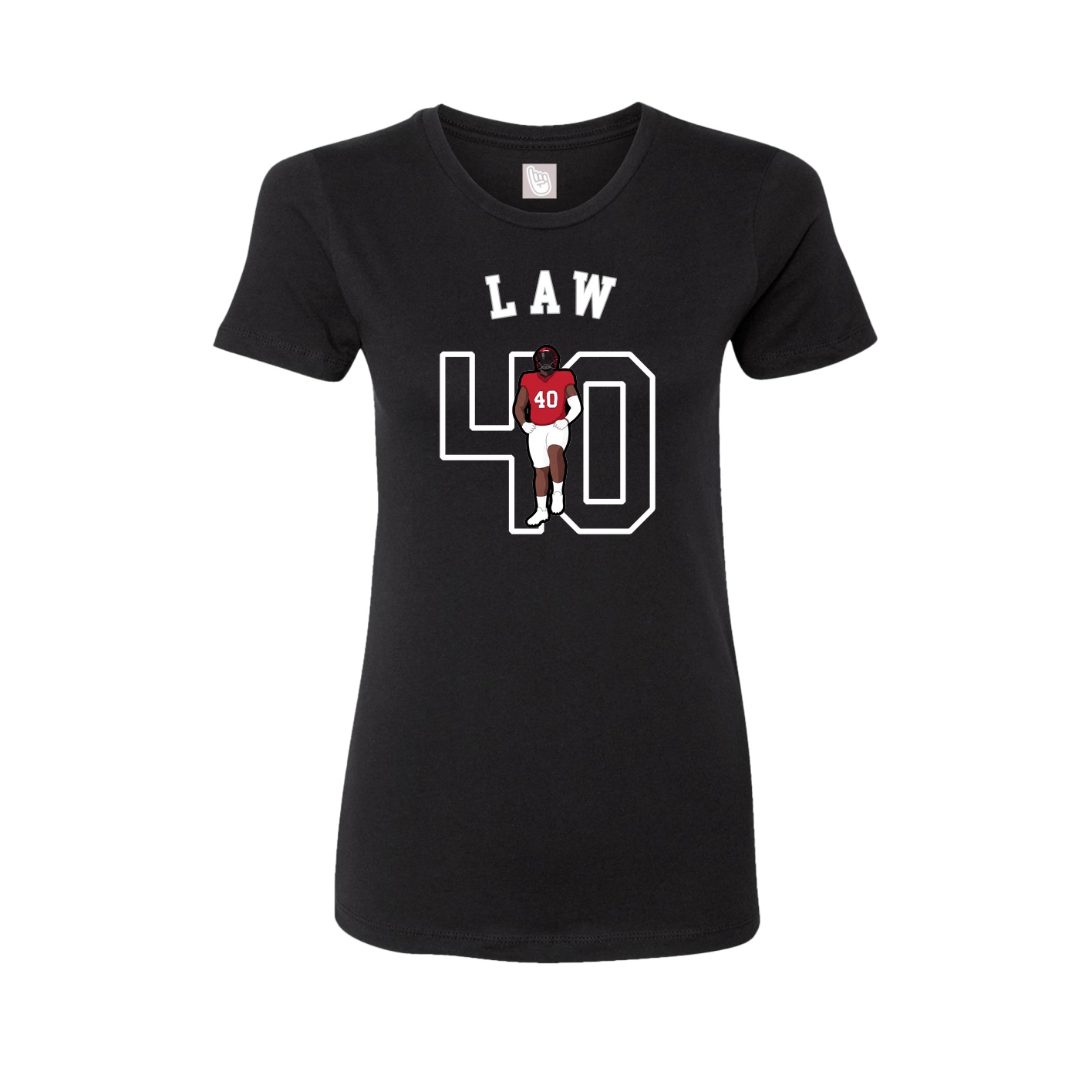 Fitted Women's Tee — Shirsey Arch in Black