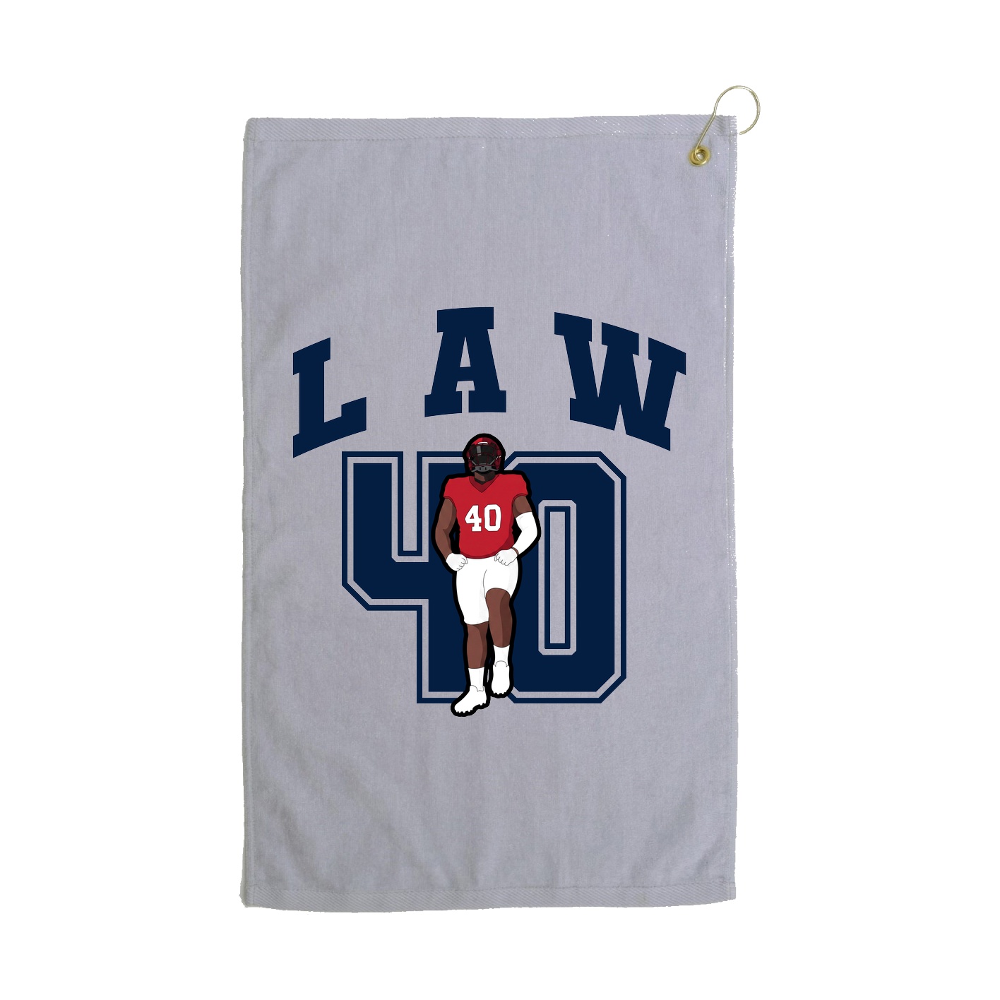 Golf Towel — Number in Grey