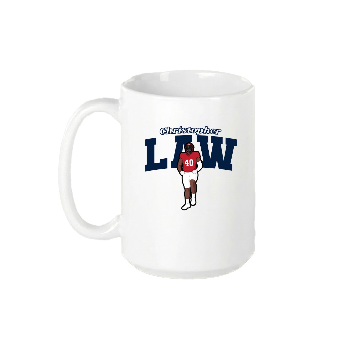 15oz Coffee Mug — Name Arch in White