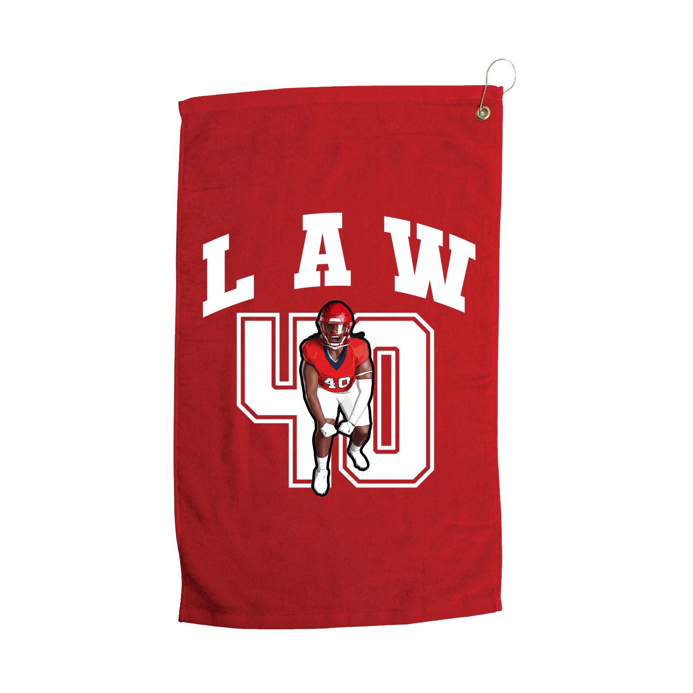 Golf Towel — Number in Red
