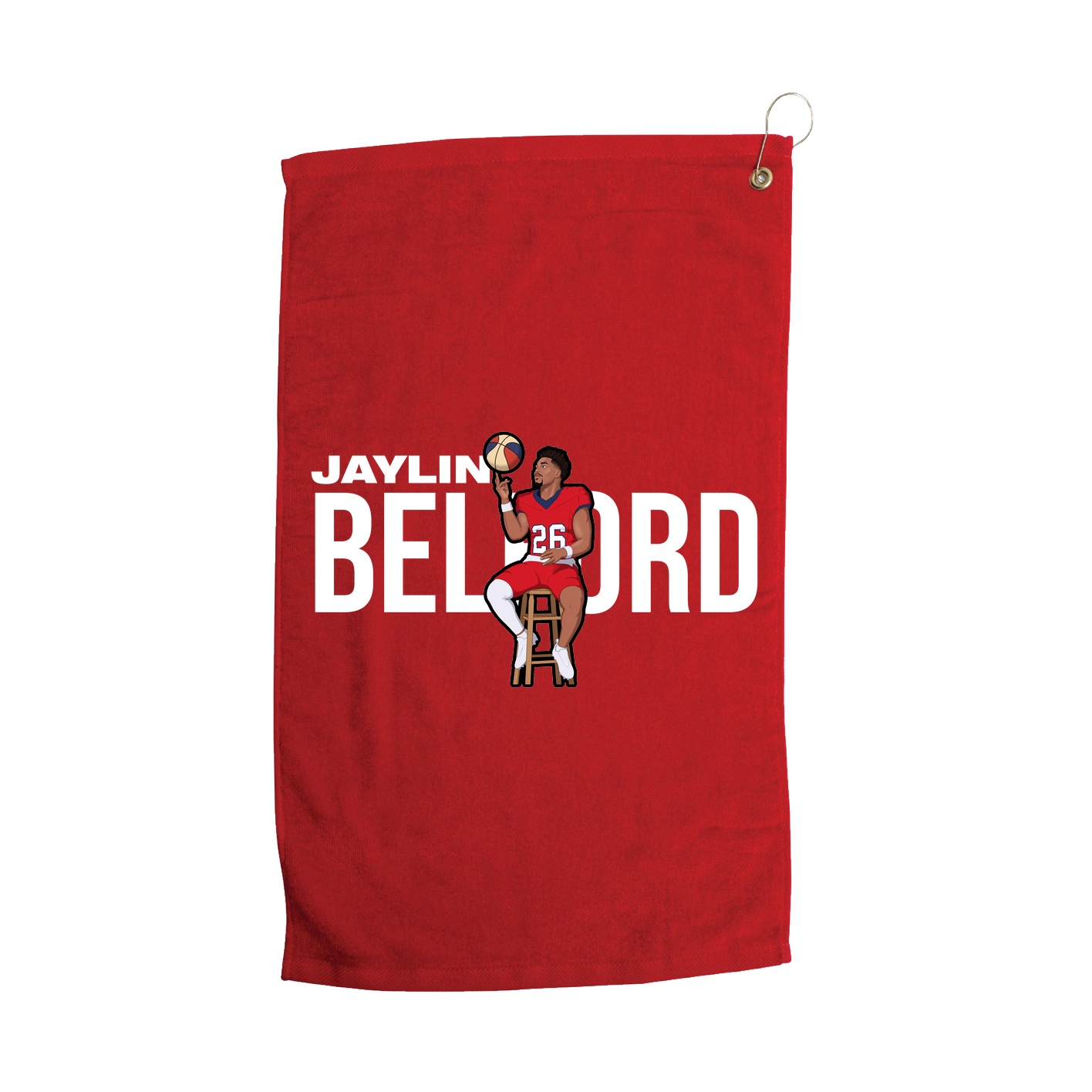 Golf Towel — Player Name in Red