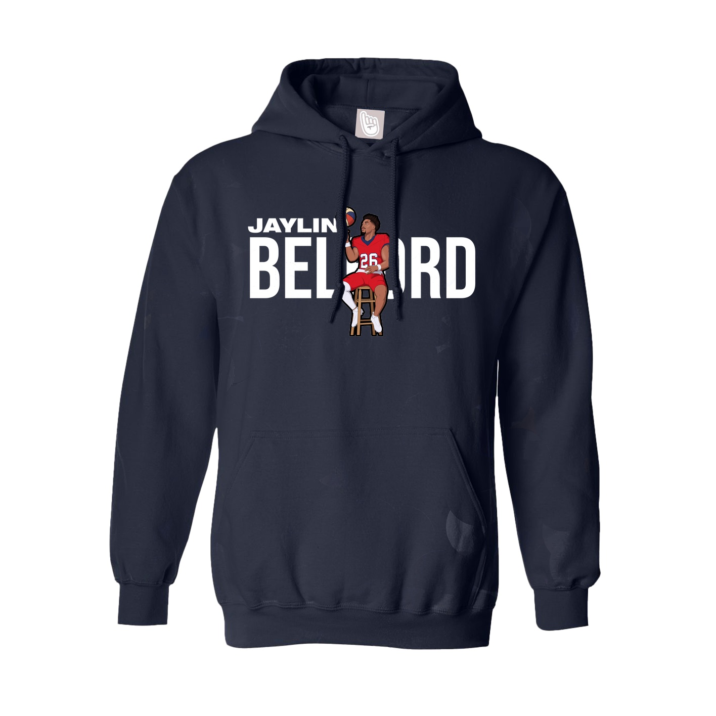 Hoodie — Player Name in Navy