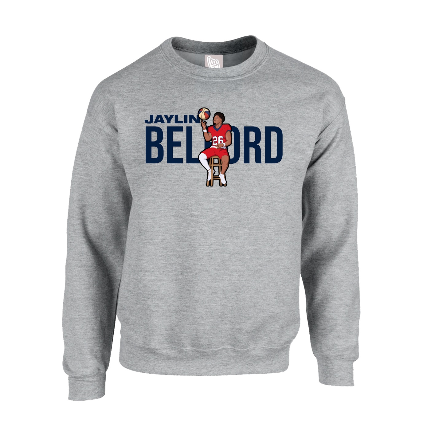 Fleece Crew — Player Name in Grey
