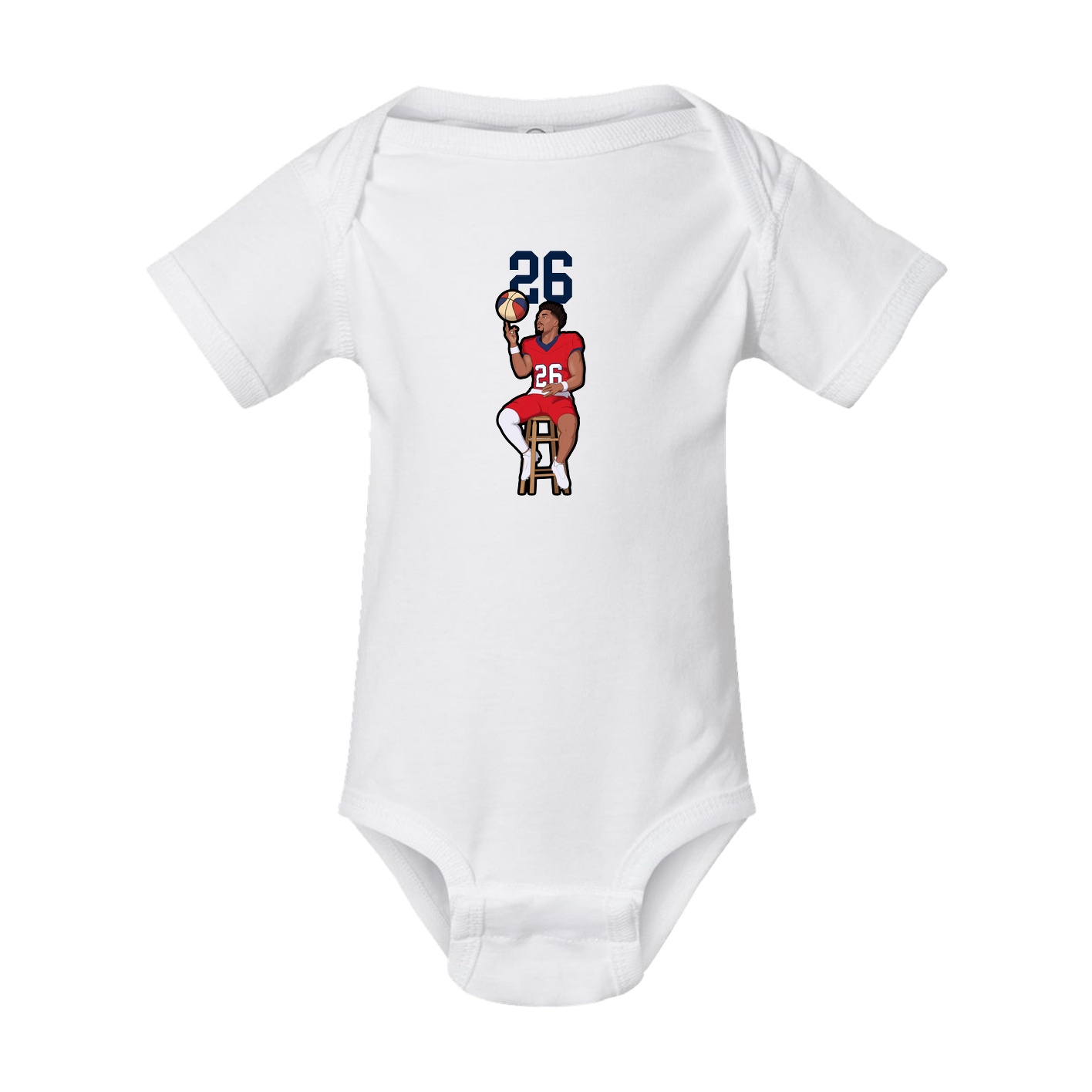 Baby Onesie — Number Top in White