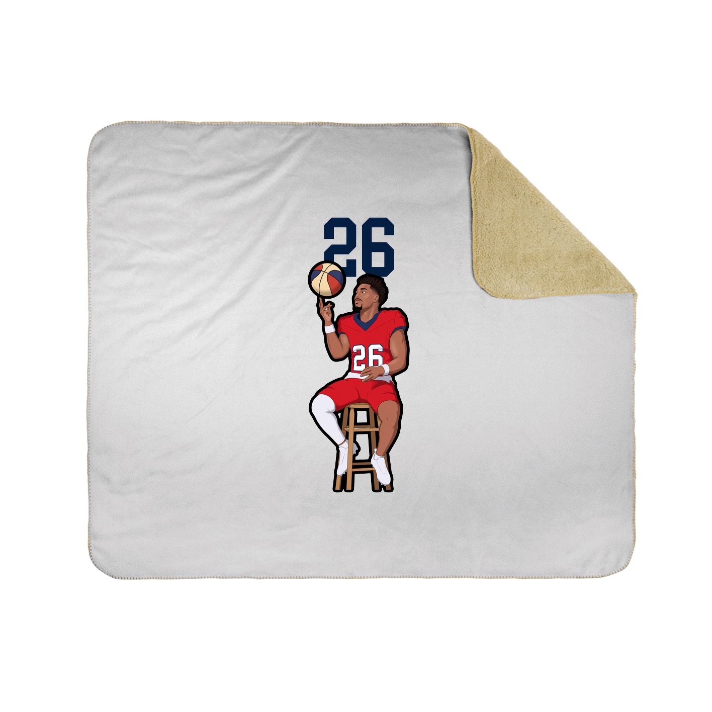 Throw Blanket — Number Top in White