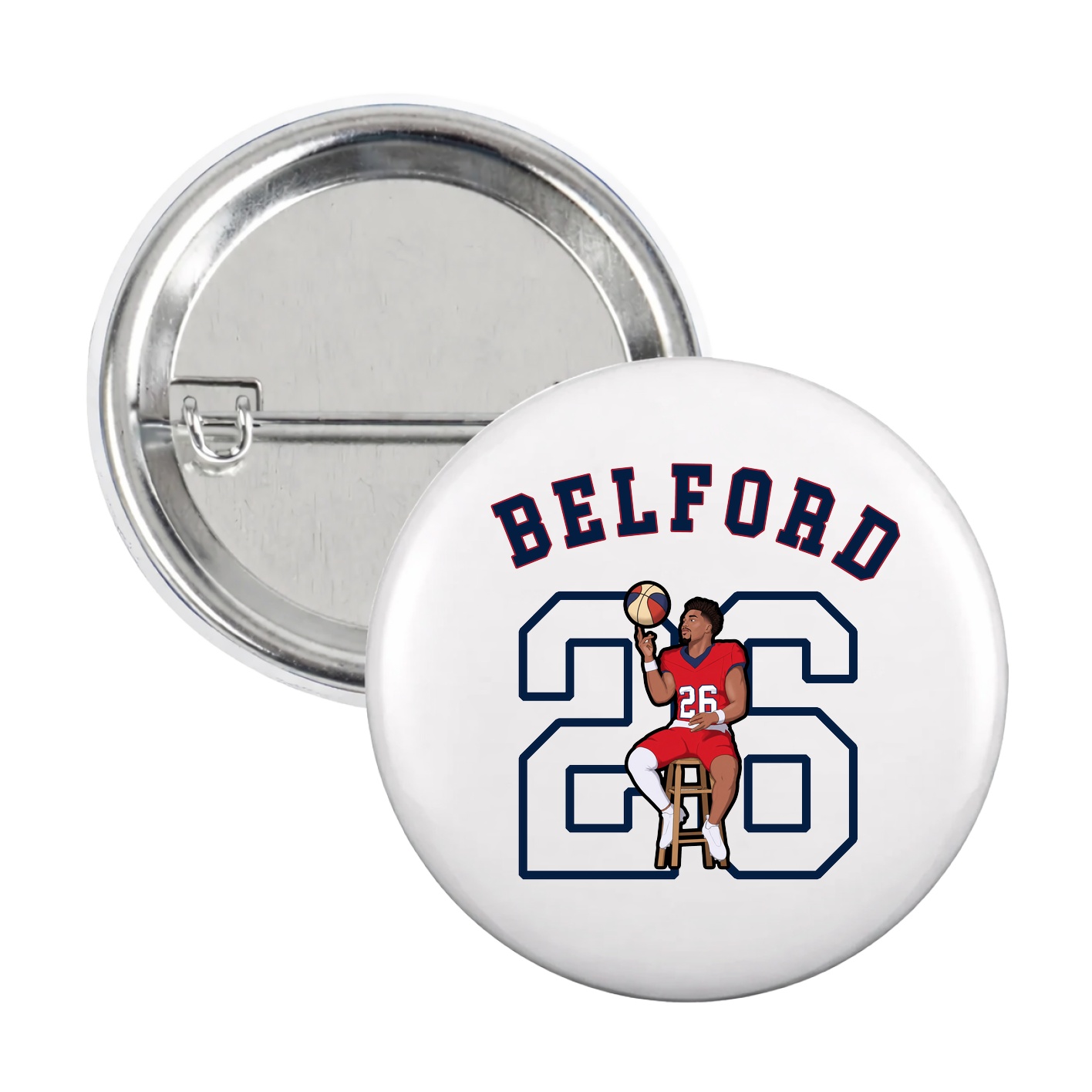 Game Day Button — Shirsey Arch in White