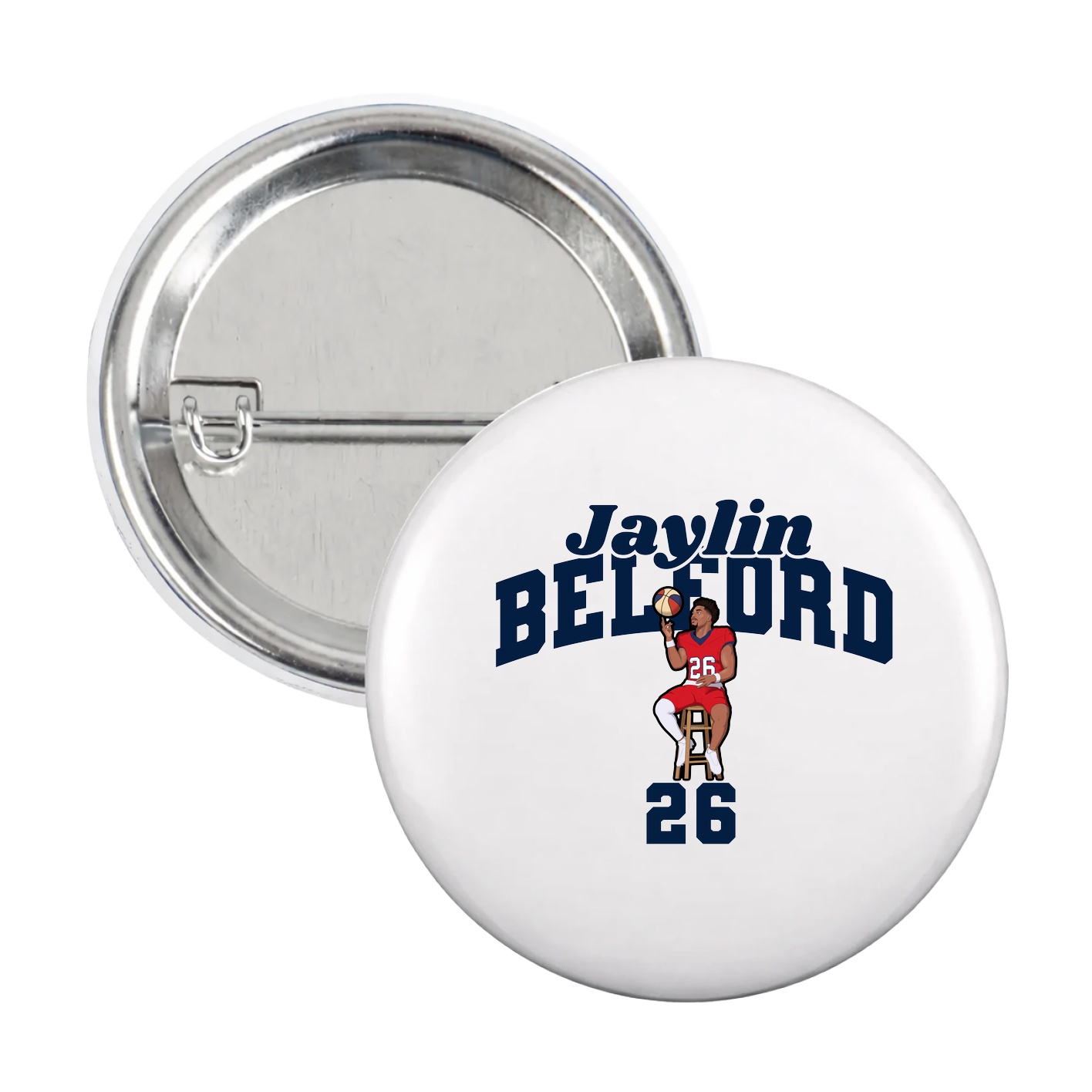 Game Day Button — Signature Arch in White
