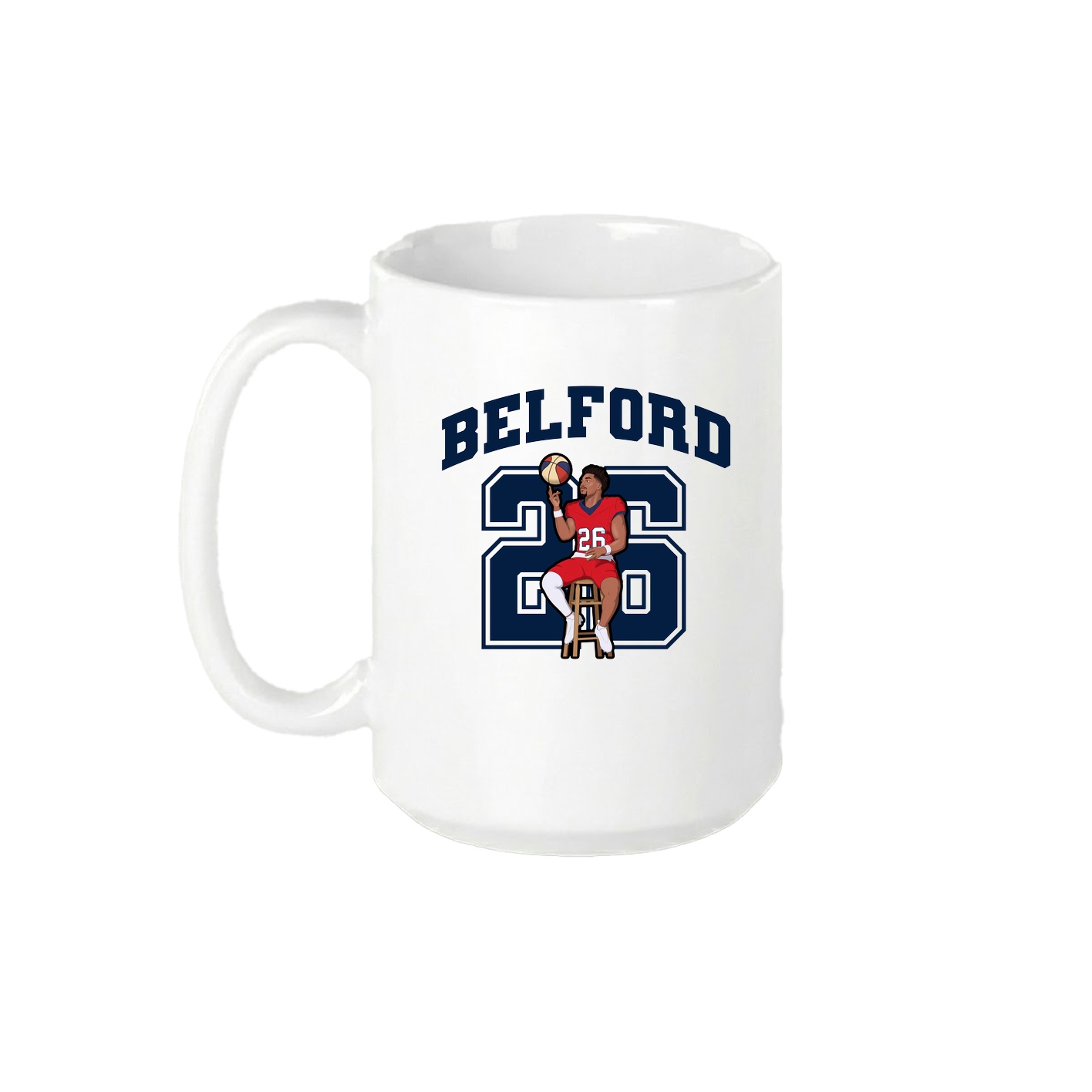 15oz Coffee Mug — Number in White