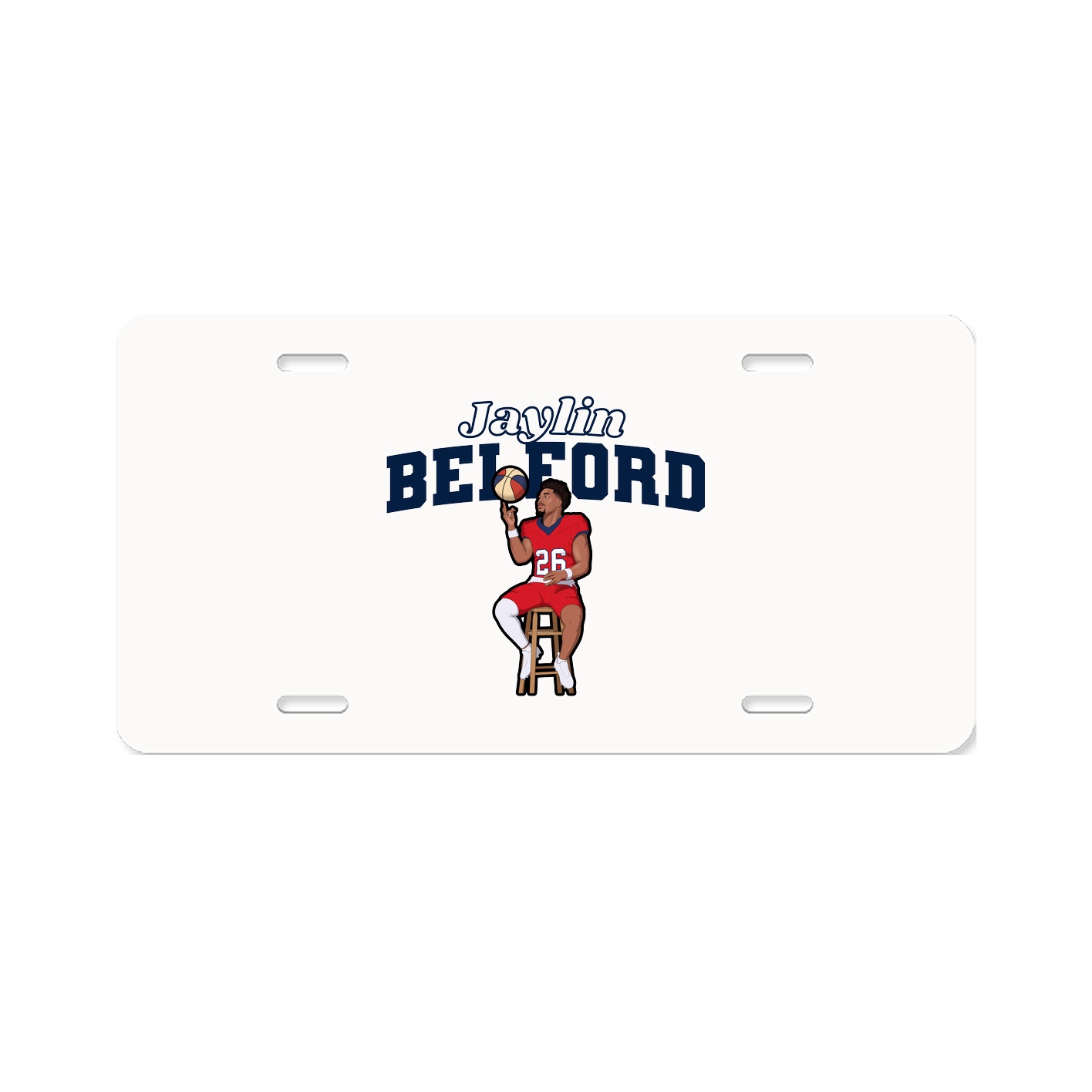 License Plate — Name Arch in Classic